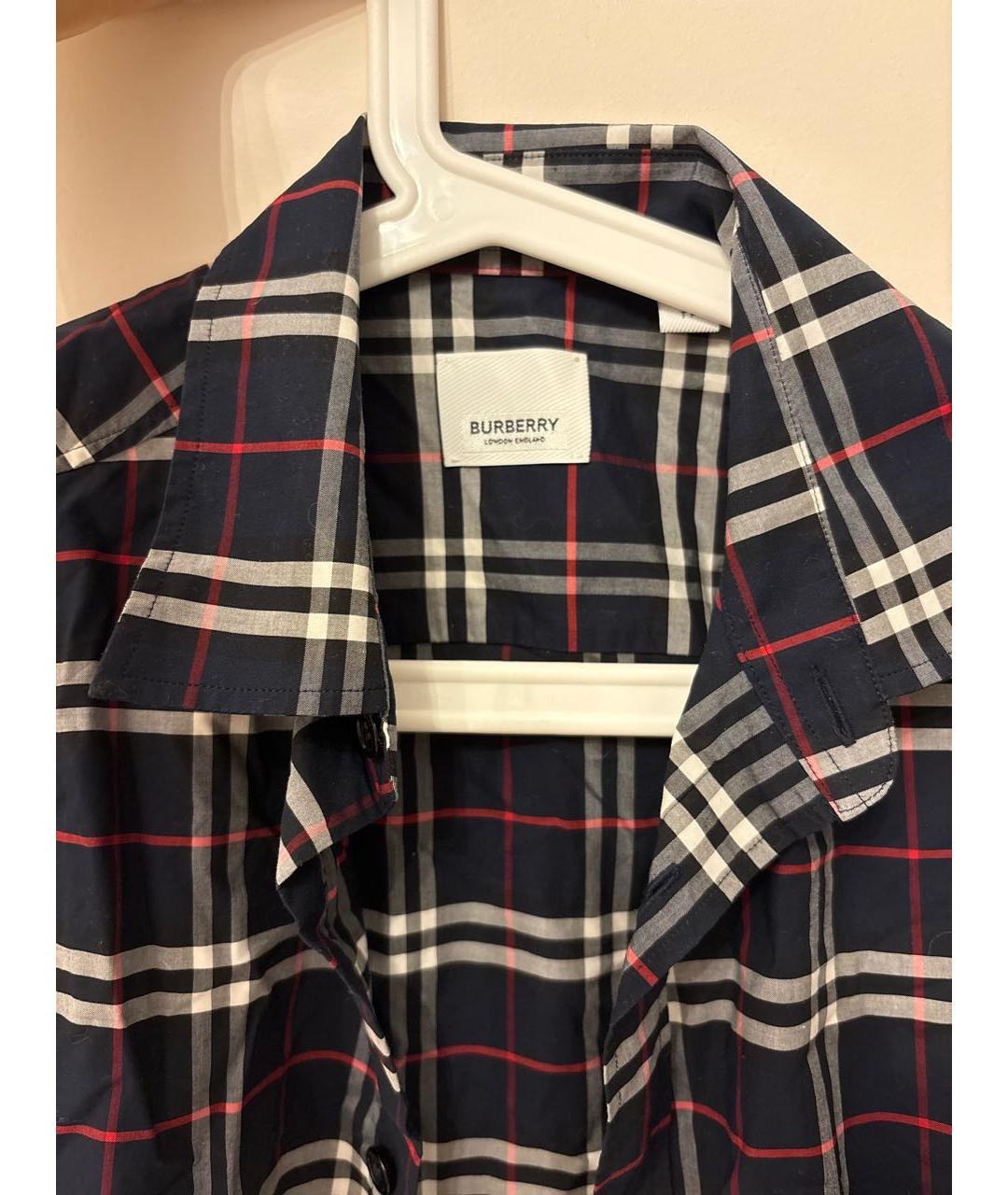 BURBERRY Синяя хлопковая кэжуал рубашка, фото 3