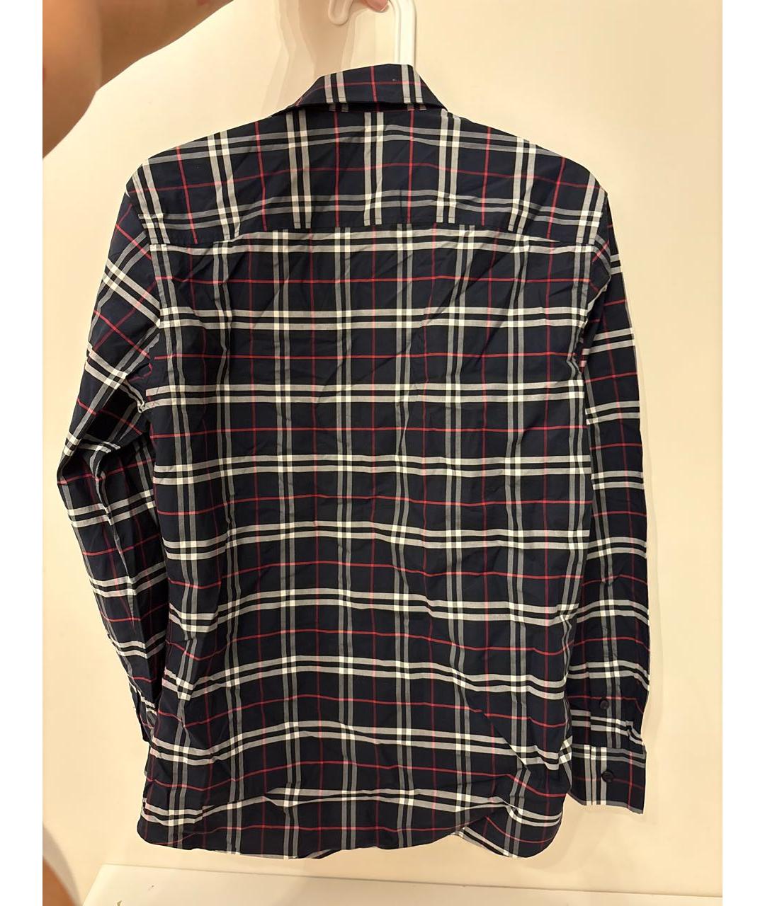 BURBERRY Синяя хлопковая кэжуал рубашка, фото 2
