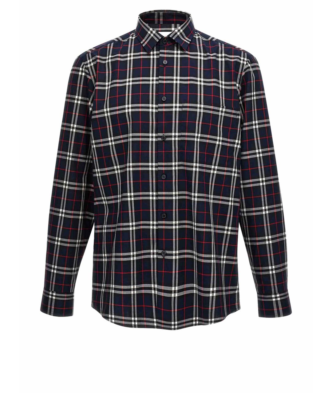 BURBERRY Синяя хлопковая кэжуал рубашка, фото 1