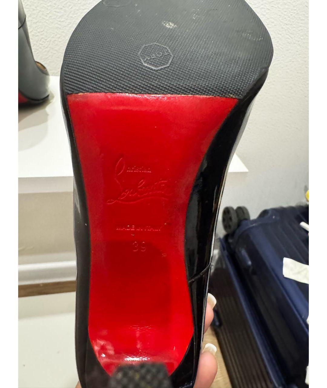 CHRISTIAN LOUBOUTIN Черные туфли из лакированной кожи, фото 4
