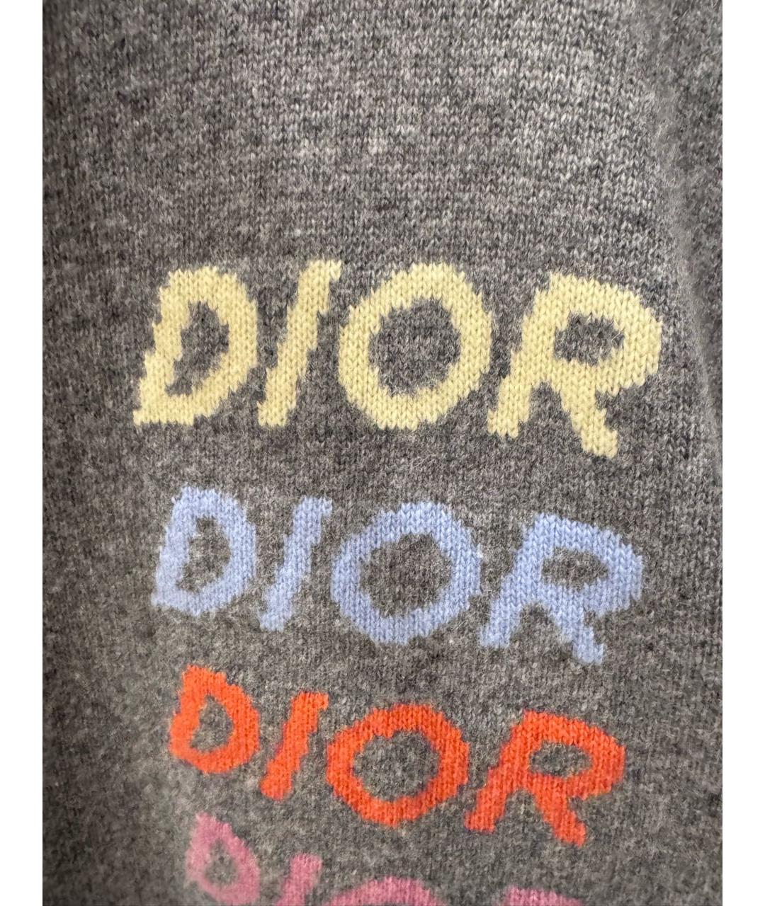 CHRISTIAN DIOR Серый шерстяной джемпер / свитер, фото 6