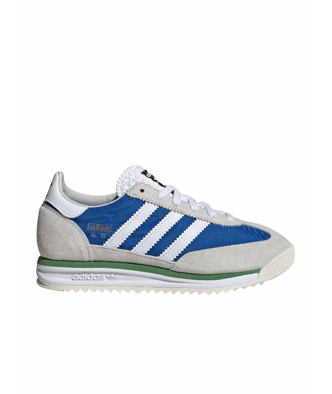 ADIDAS Синие текстильные низкие кроссовки / кеды, фото 1