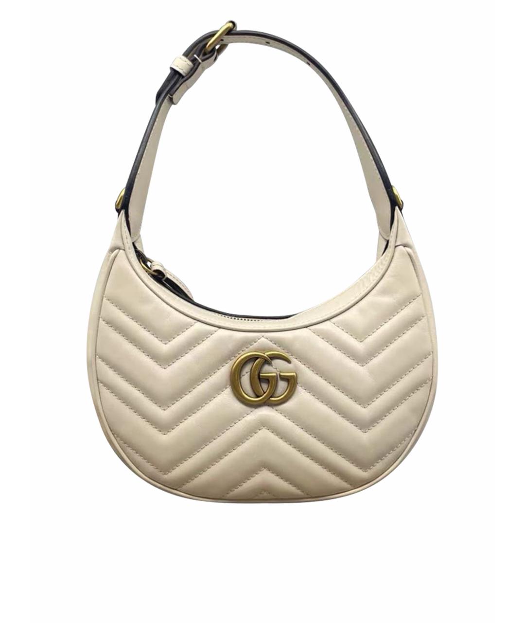 GUCCI Белая кожаная сумка через плечо, фото 1