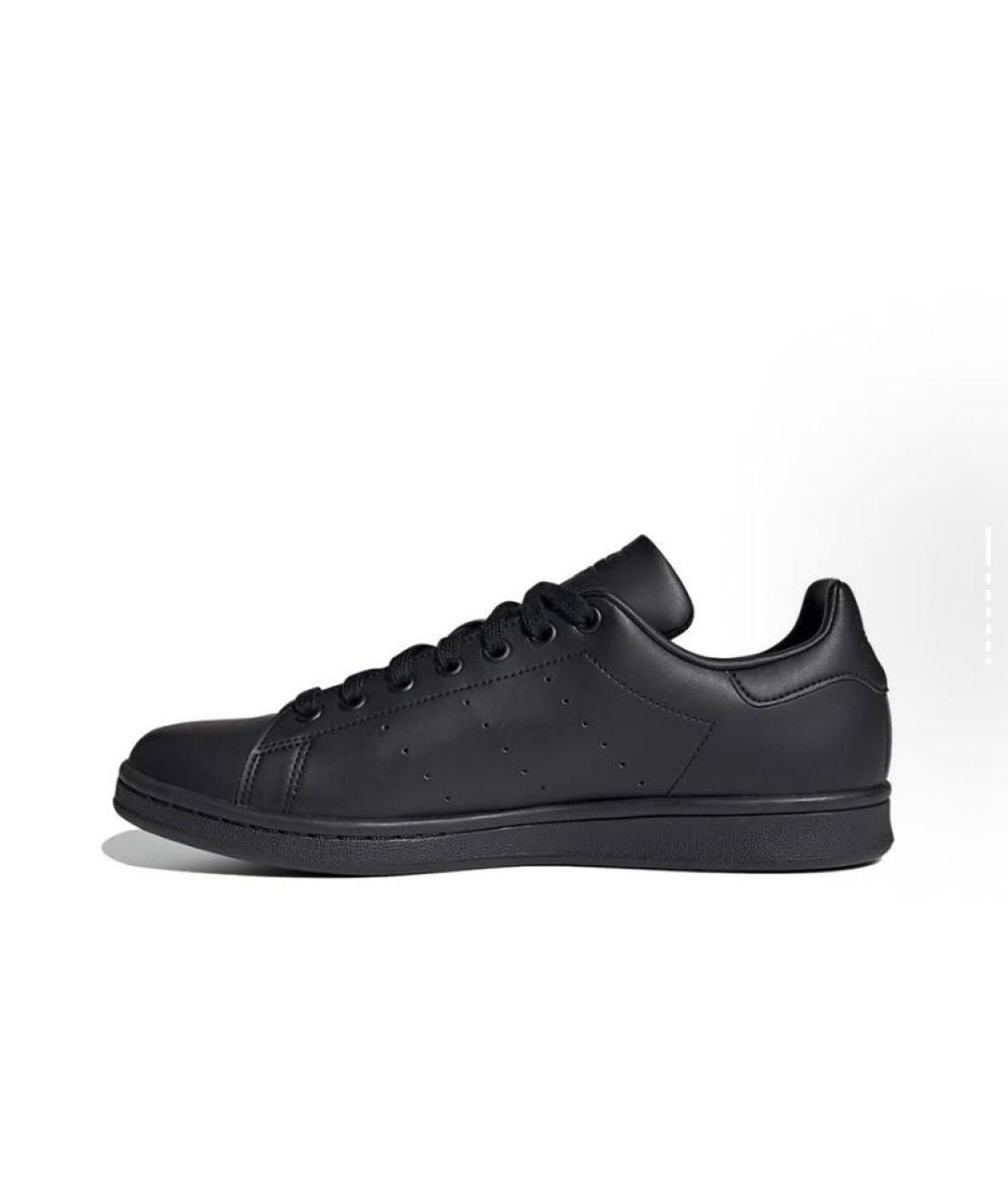 ADIDAS Черные кожаные кроссовки, фото 2