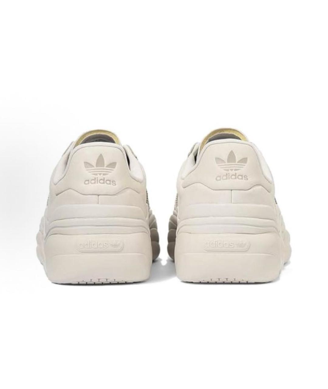 ADIDAS Бежевые кожаные низкие кроссовки / кеды, фото 4