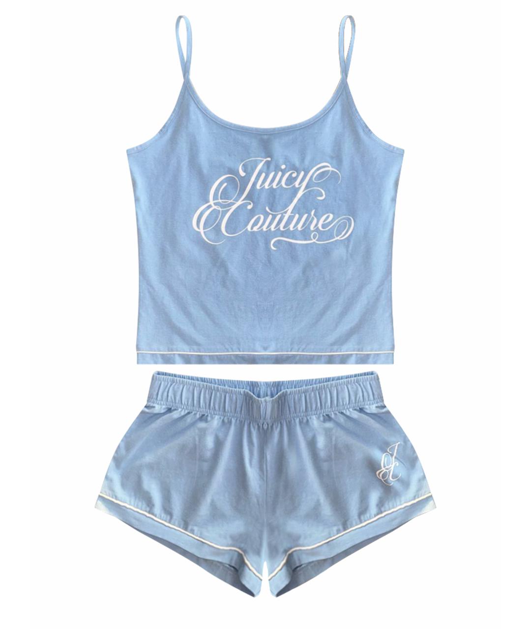 JUICY COUTURE Голубая хлопковая пижама, фото 1