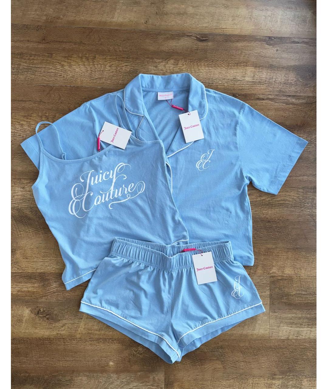 JUICY COUTURE Голубая хлопковая пижама, фото 2