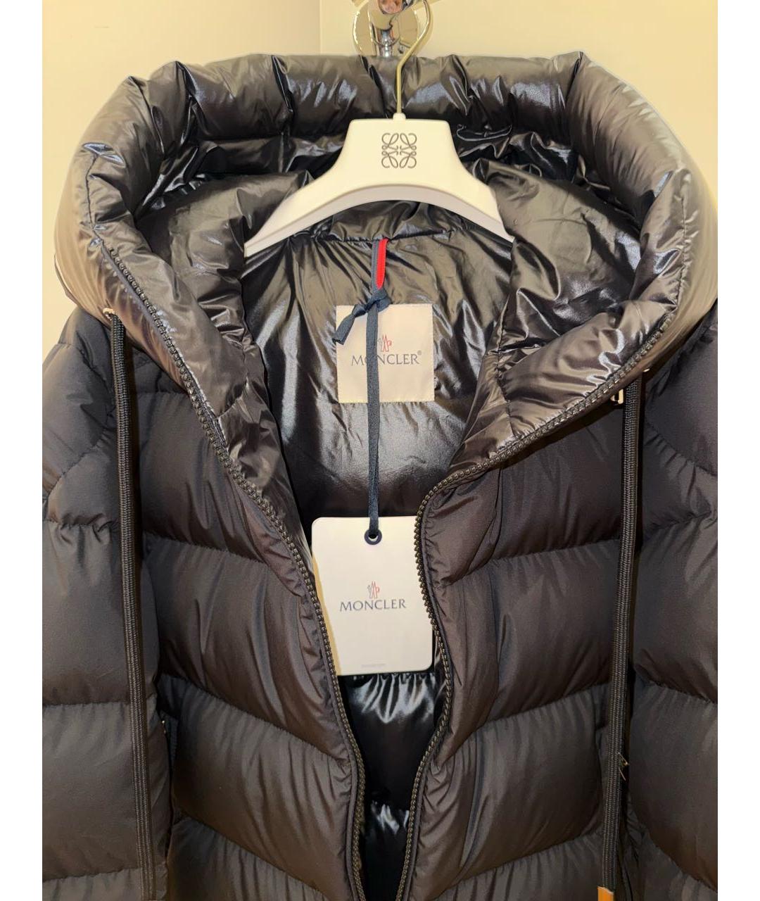 MONCLER Черный пуховик, фото 3