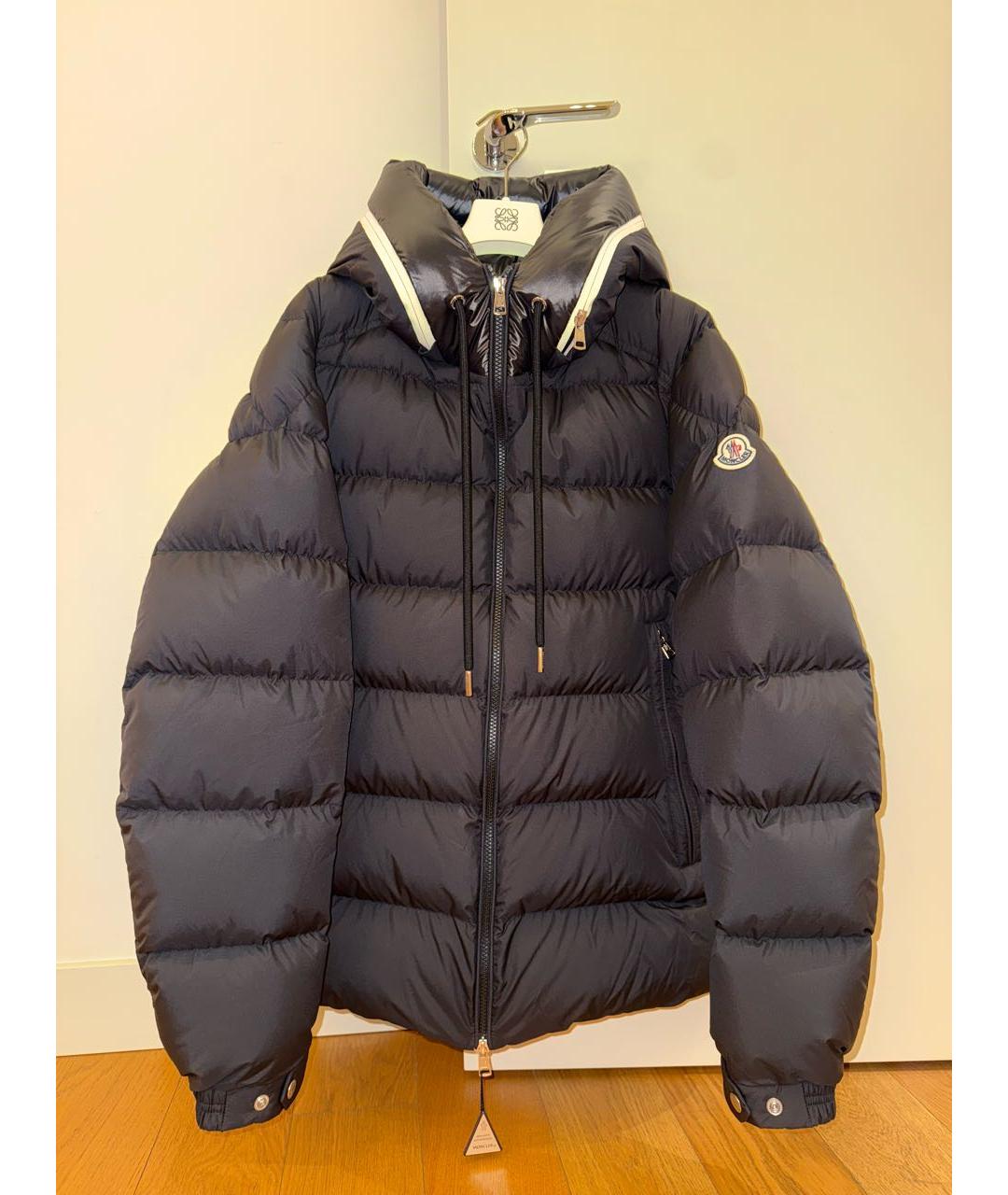 MONCLER Черный пуховик, фото 4