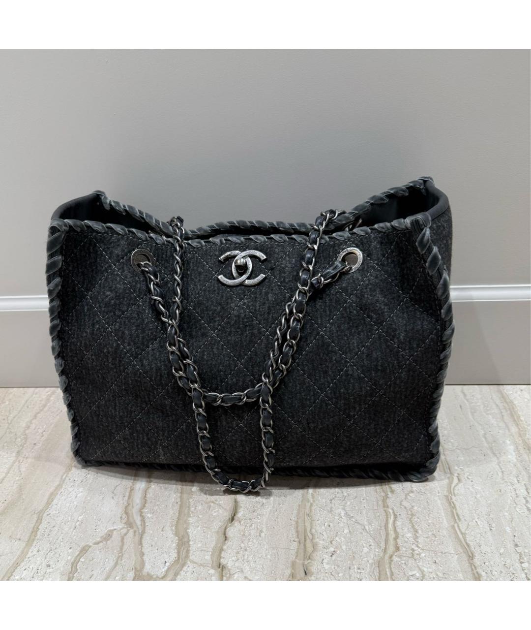 CHANEL Серая сумка тоут, фото 5