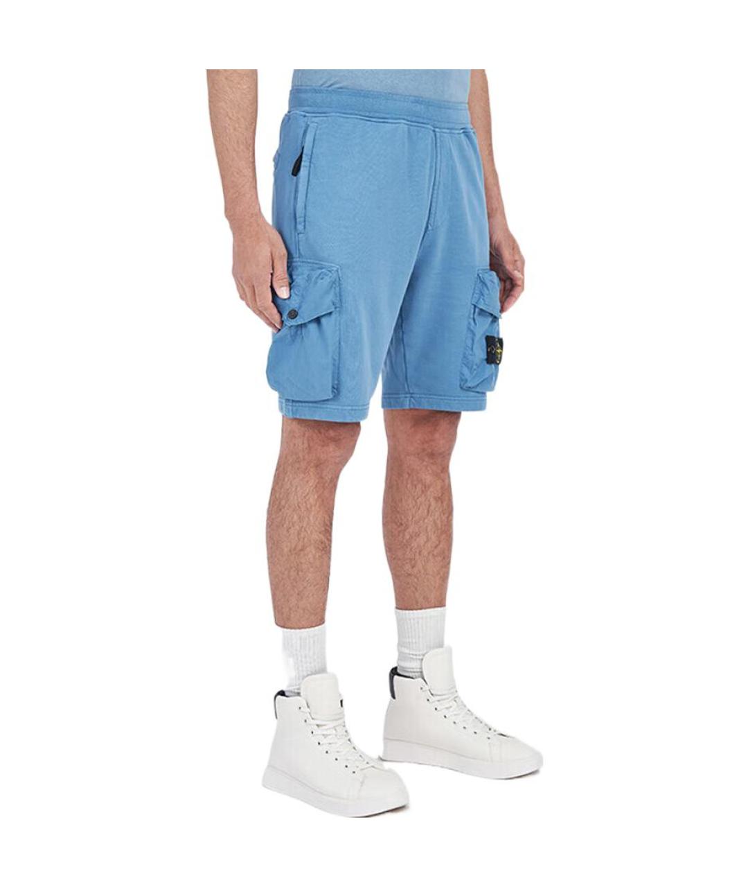 STONE ISLAND Синие шорты, фото 5