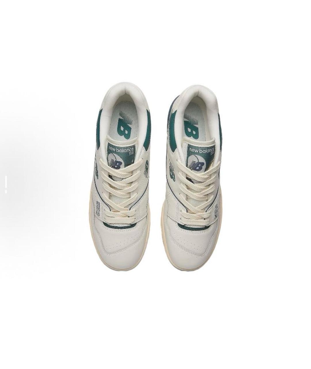 NEW BALANCE Белые кожаные низкие кроссовки / кеды, фото 4