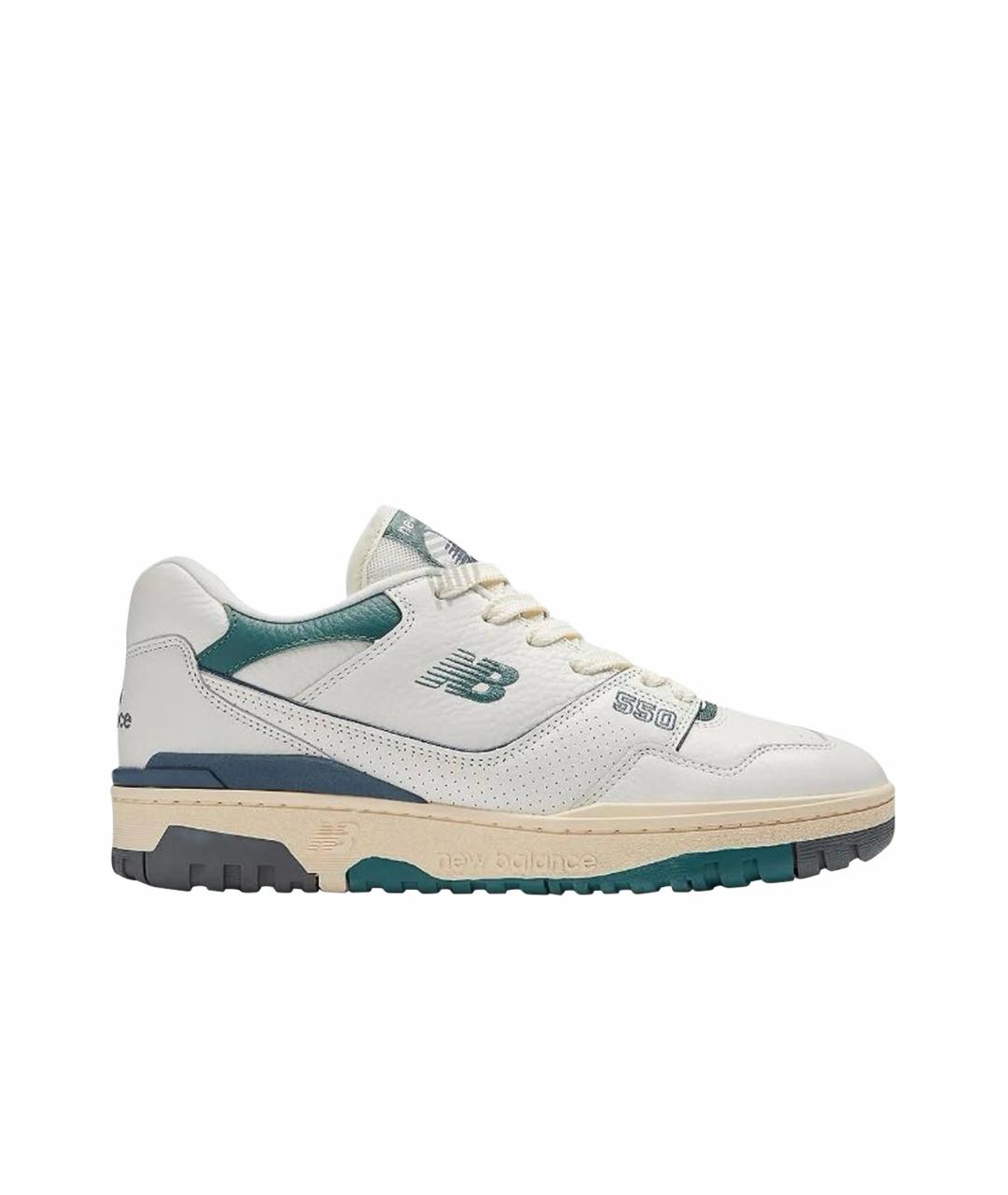 NEW BALANCE Белые кожаные низкие кроссовки / кеды, фото 1