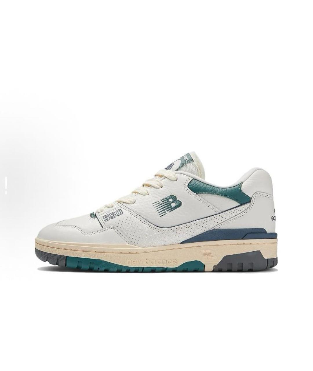 NEW BALANCE Белые кожаные низкие кроссовки / кеды, фото 2