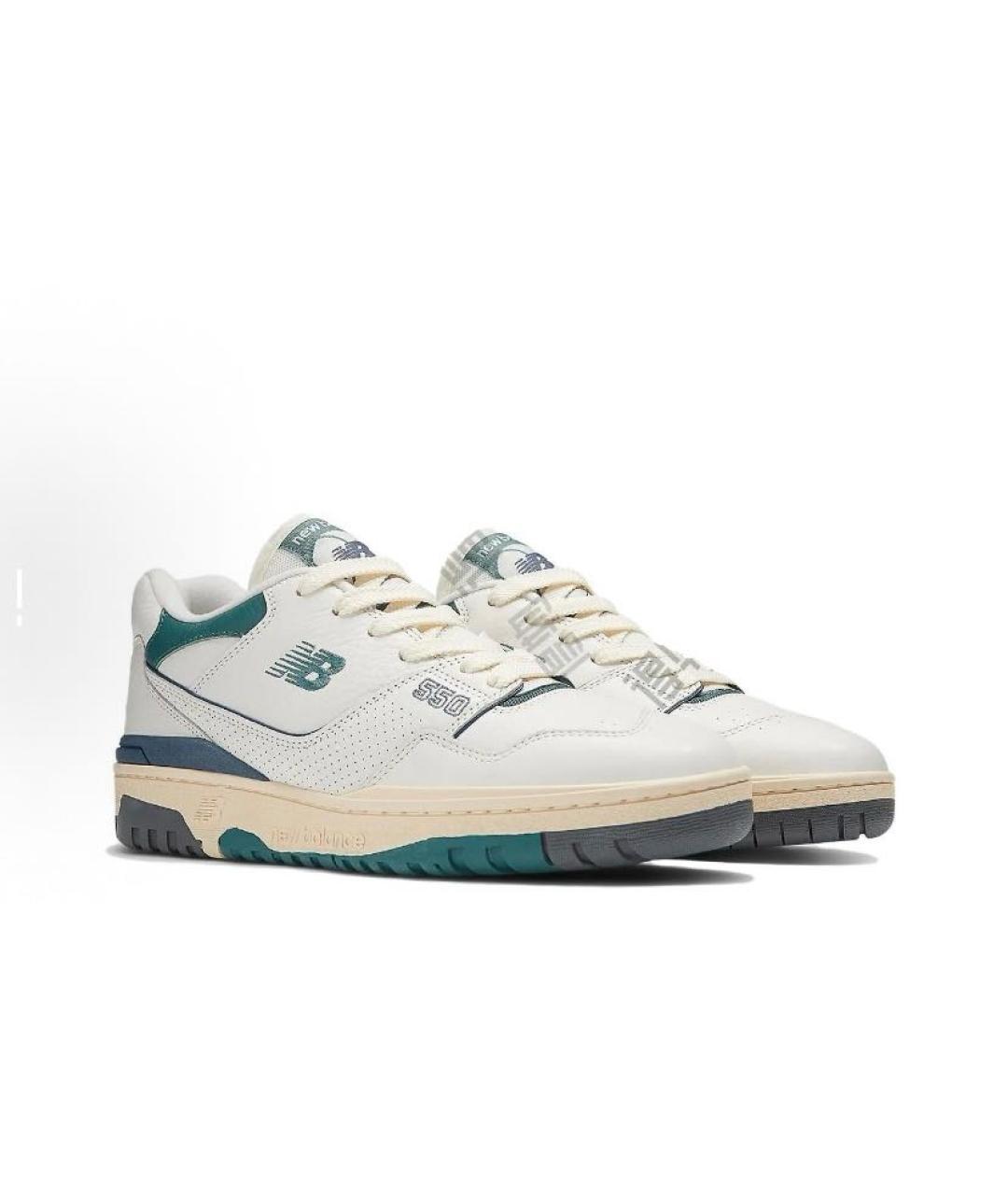 NEW BALANCE Белые кожаные низкие кроссовки / кеды, фото 3