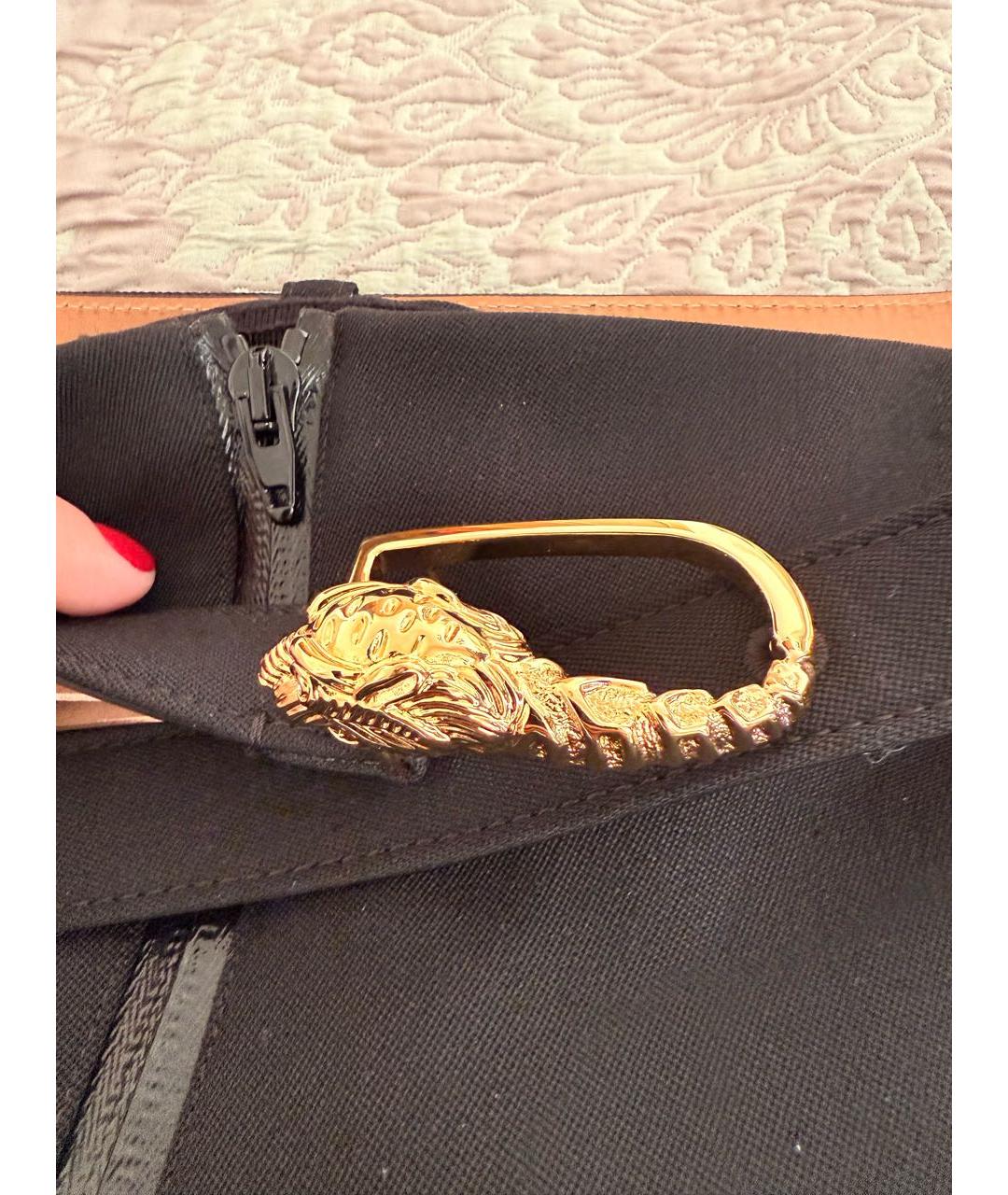 GUCCI Черная шерстяная юбка мини, фото 3