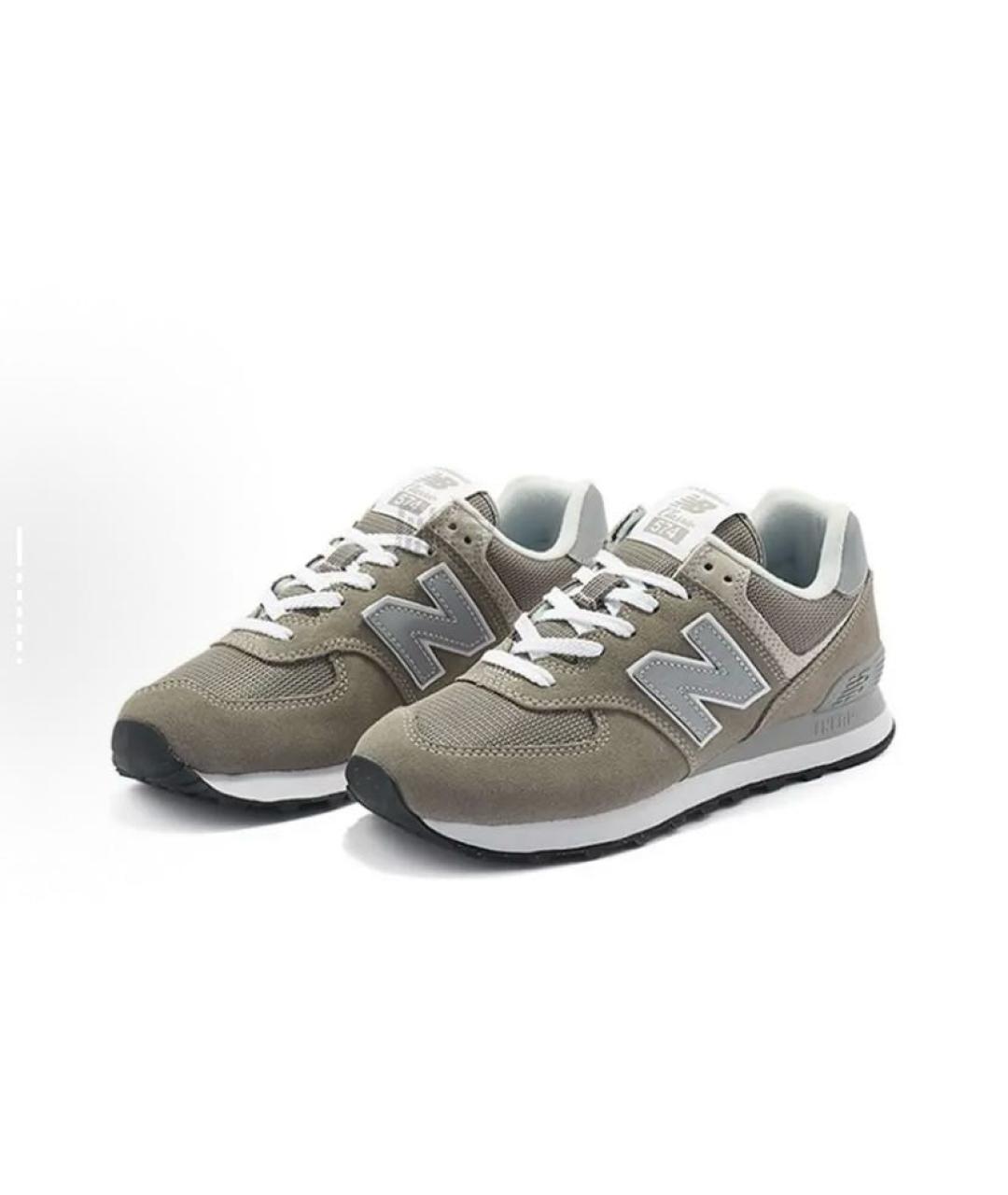 NEW BALANCE Бежевые замшевые низкие кроссовки / кеды, фото 3