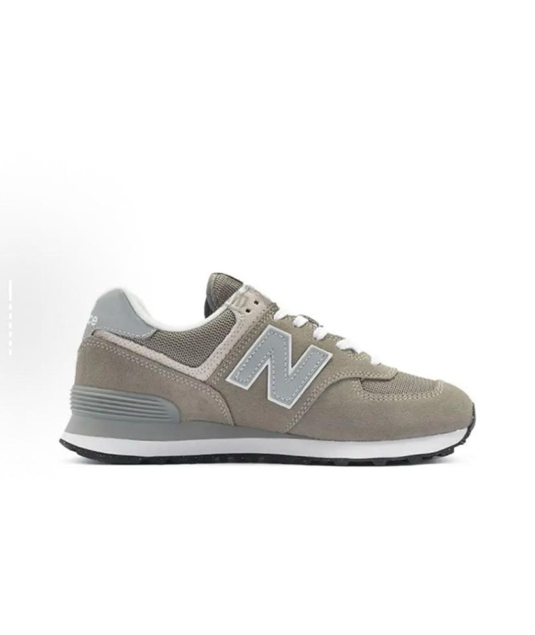 NEW BALANCE Бежевые замшевые низкие кроссовки / кеды, фото 6