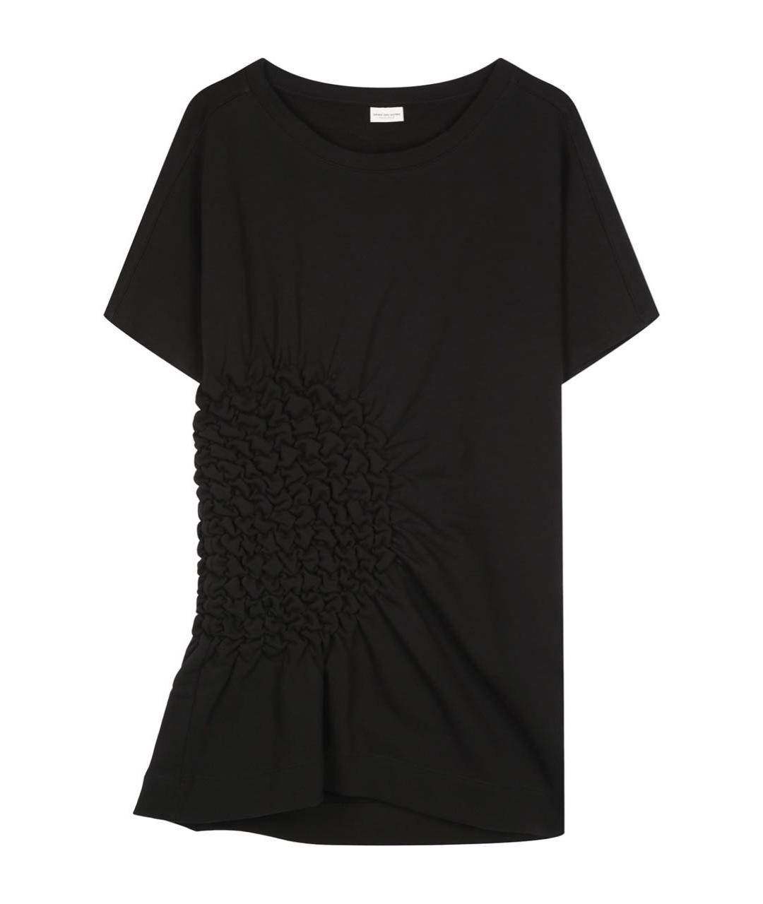 DRIES VAN NOTEN Черное хлопковое повседневное платье, фото 1