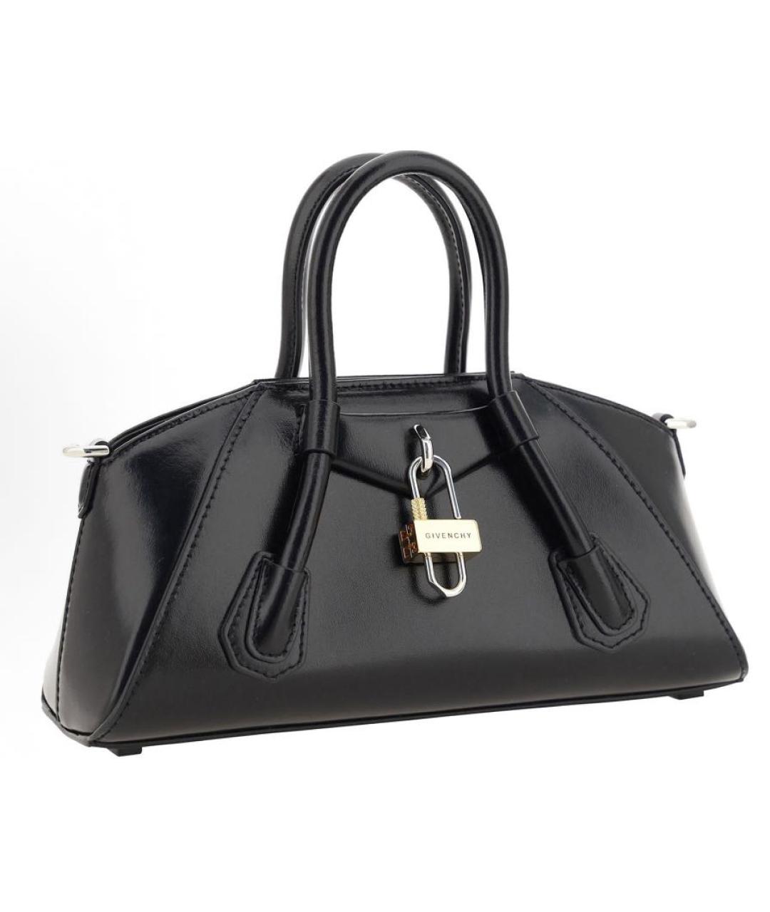 GIVENCHY Черная кожаная сумка с короткими ручками, фото 4