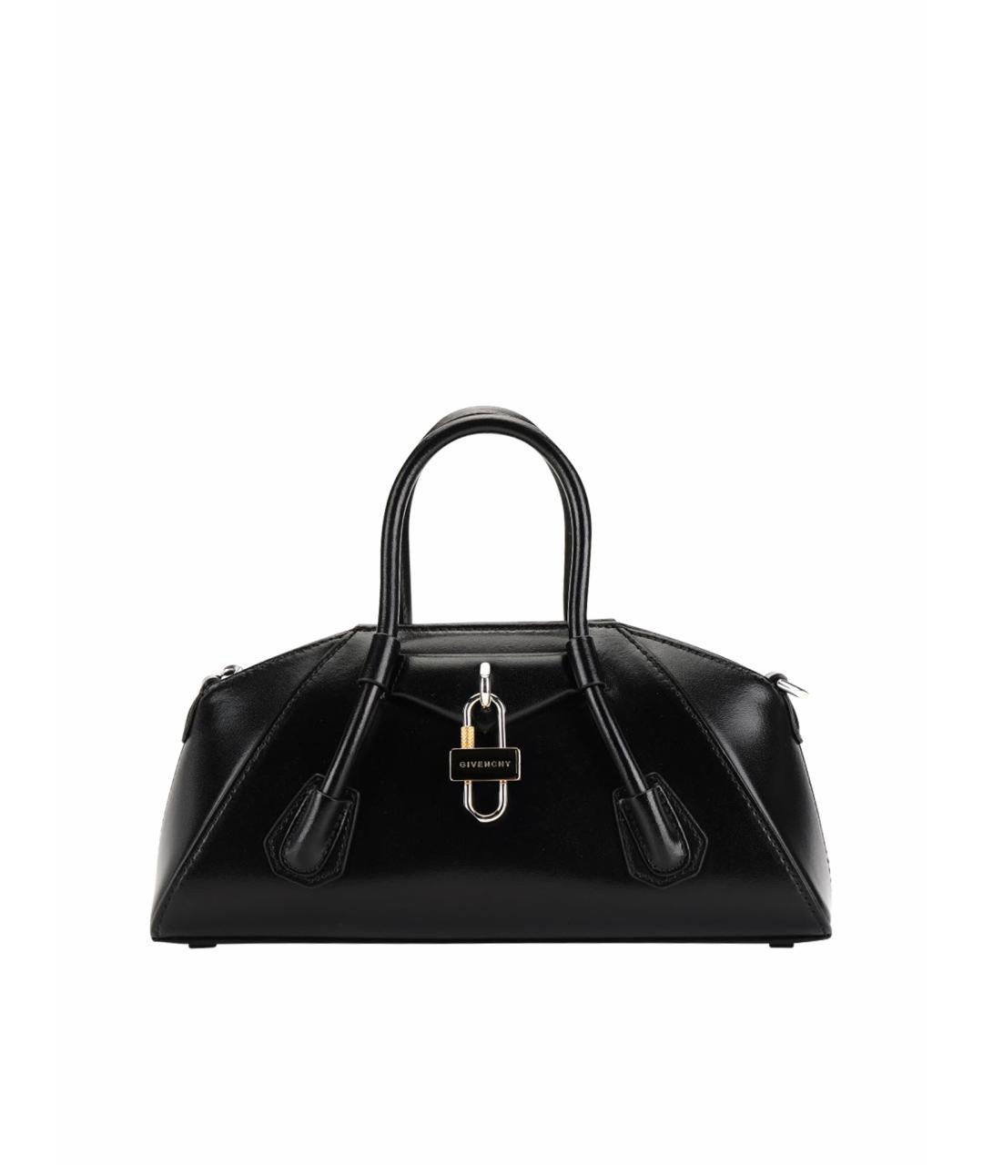 GIVENCHY Черная кожаная сумка с короткими ручками, фото 1