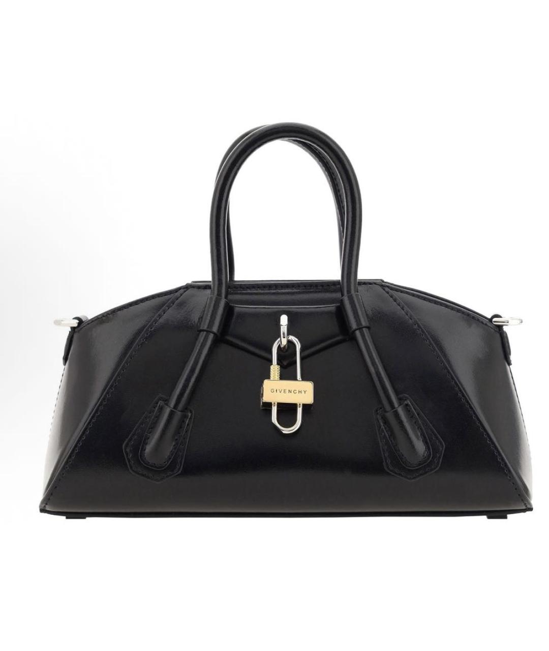 GIVENCHY Черная кожаная сумка с короткими ручками, фото 5