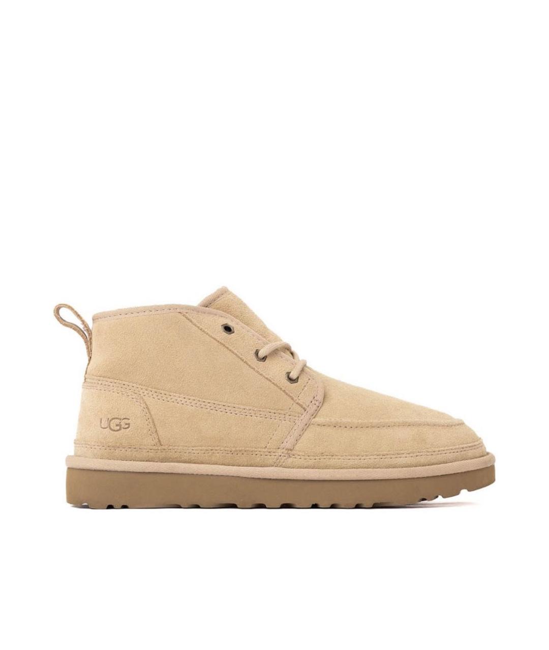 UGG AUSTRALIA Бежевые замшевые высокие ботинки, фото 1