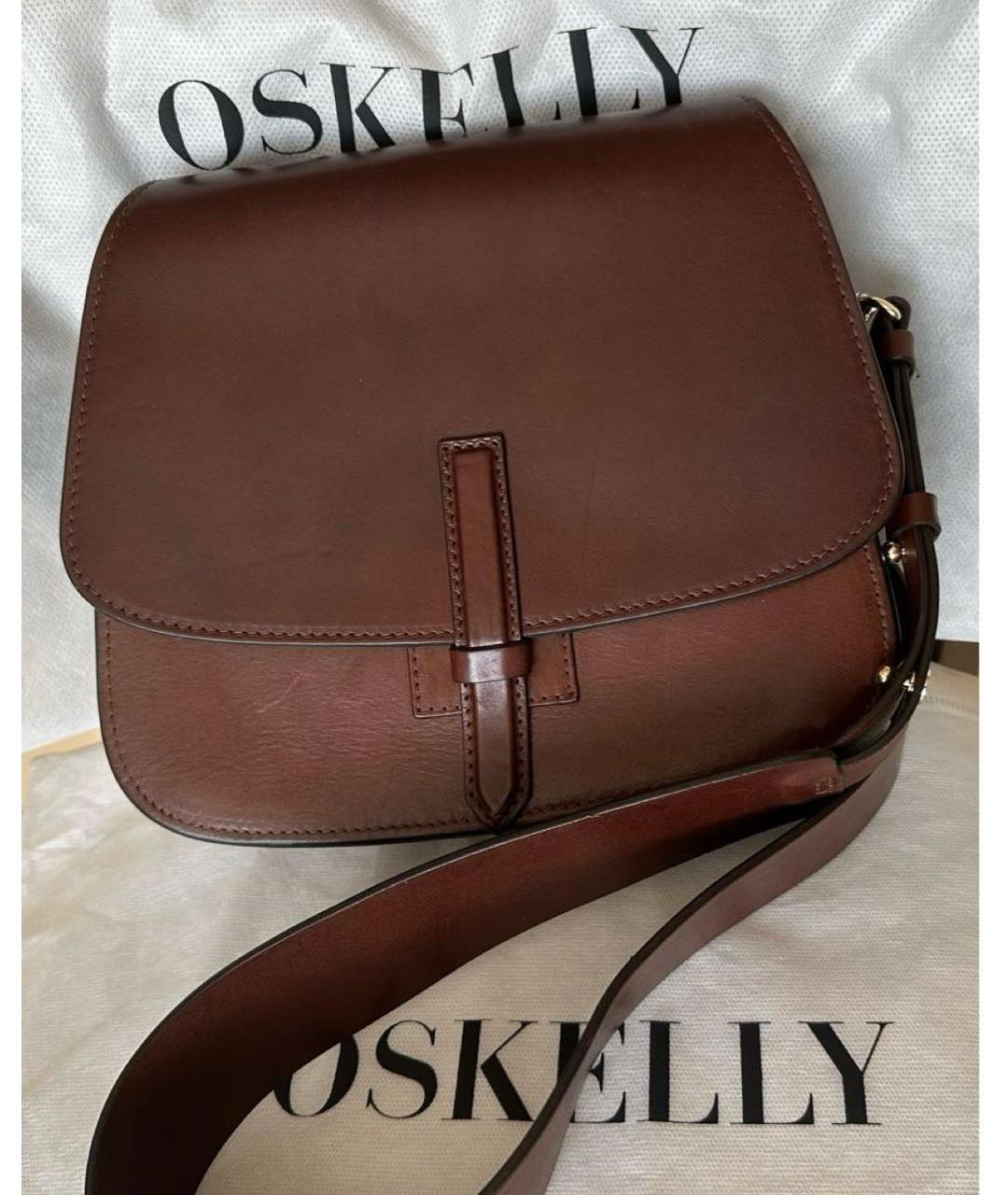 WEEKEND MAX MARA Коричневая кожаная сумка через плечо, фото 4