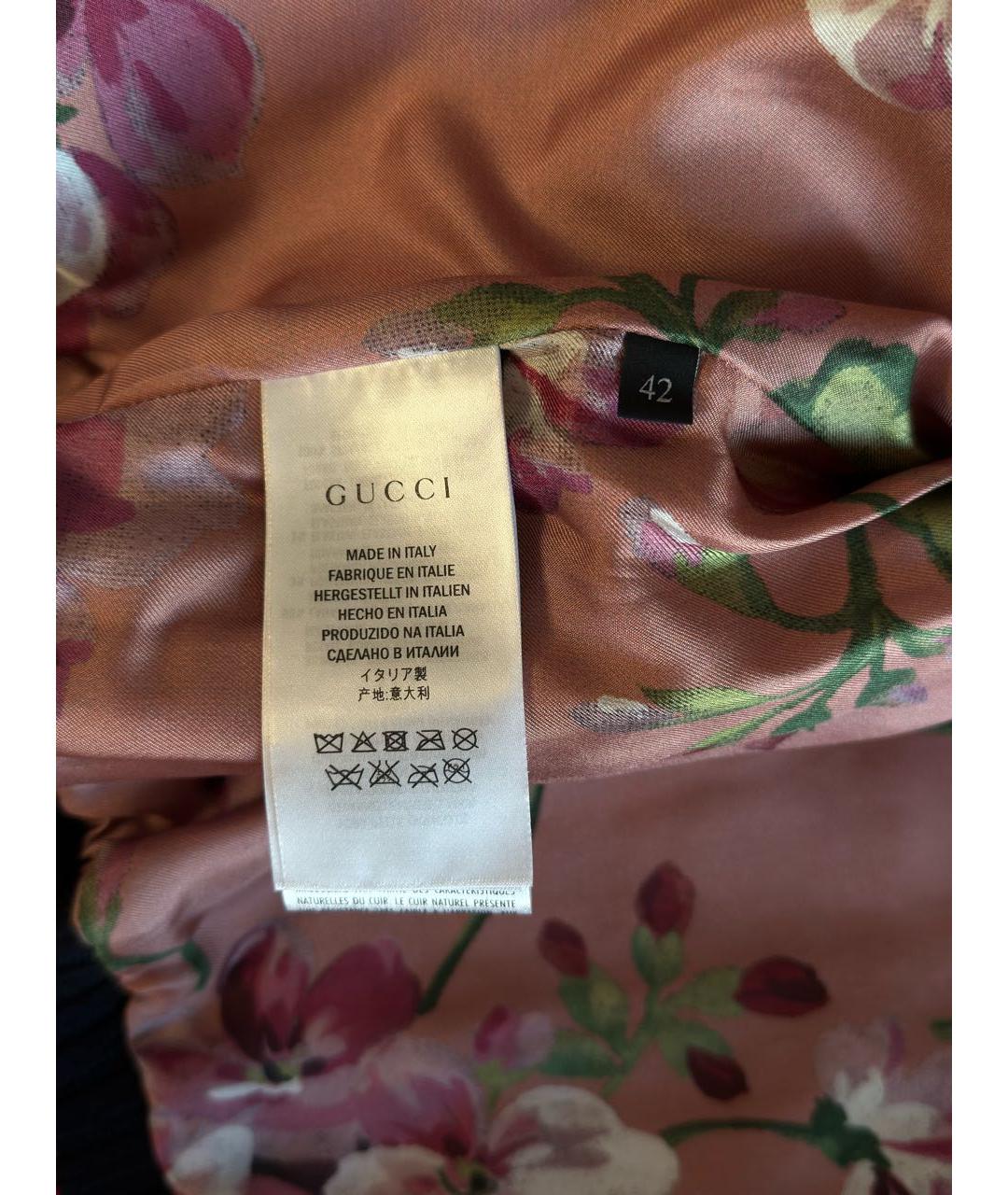 GUCCI Серебряная кожаная куртка, фото 4