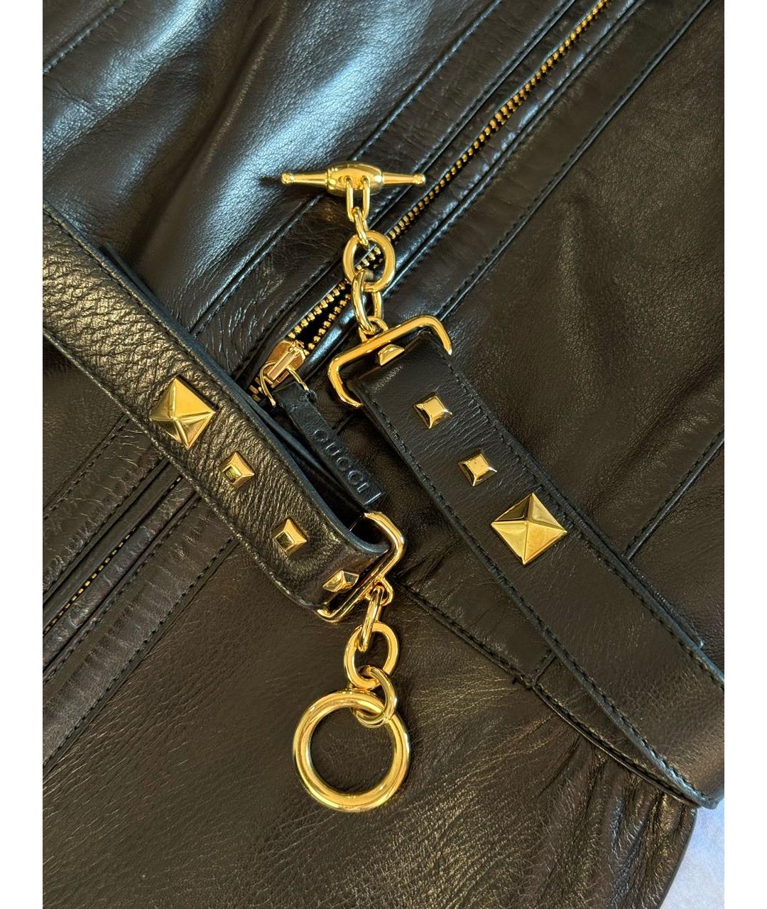 GUCCI Черная кожаная куртка, фото 6