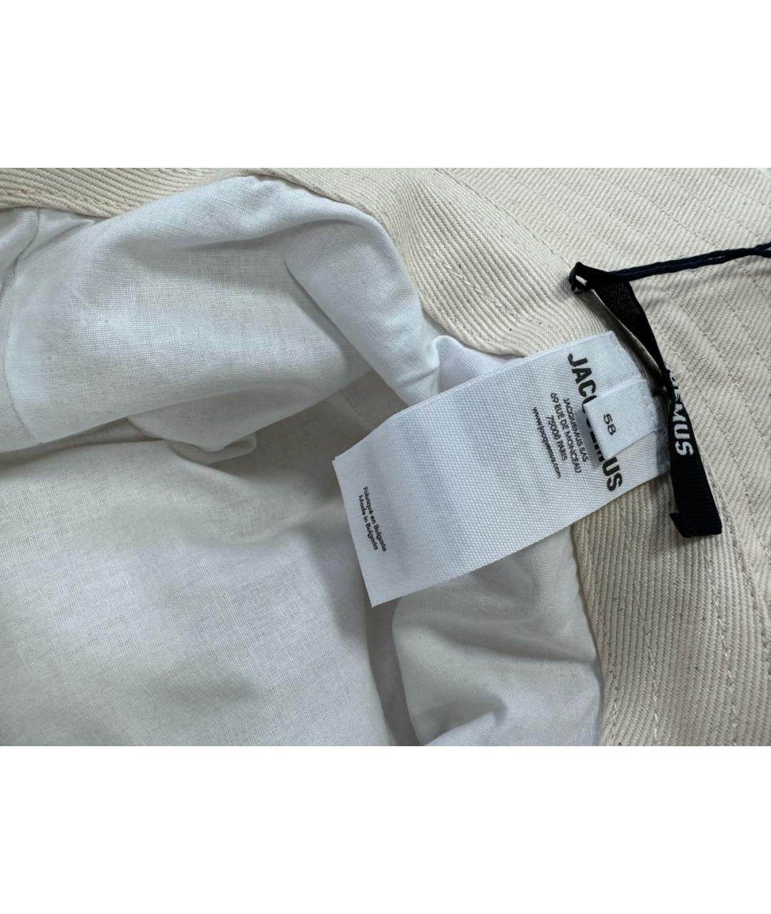 JACQUEMUS Белая хлопковая панама, фото 6
