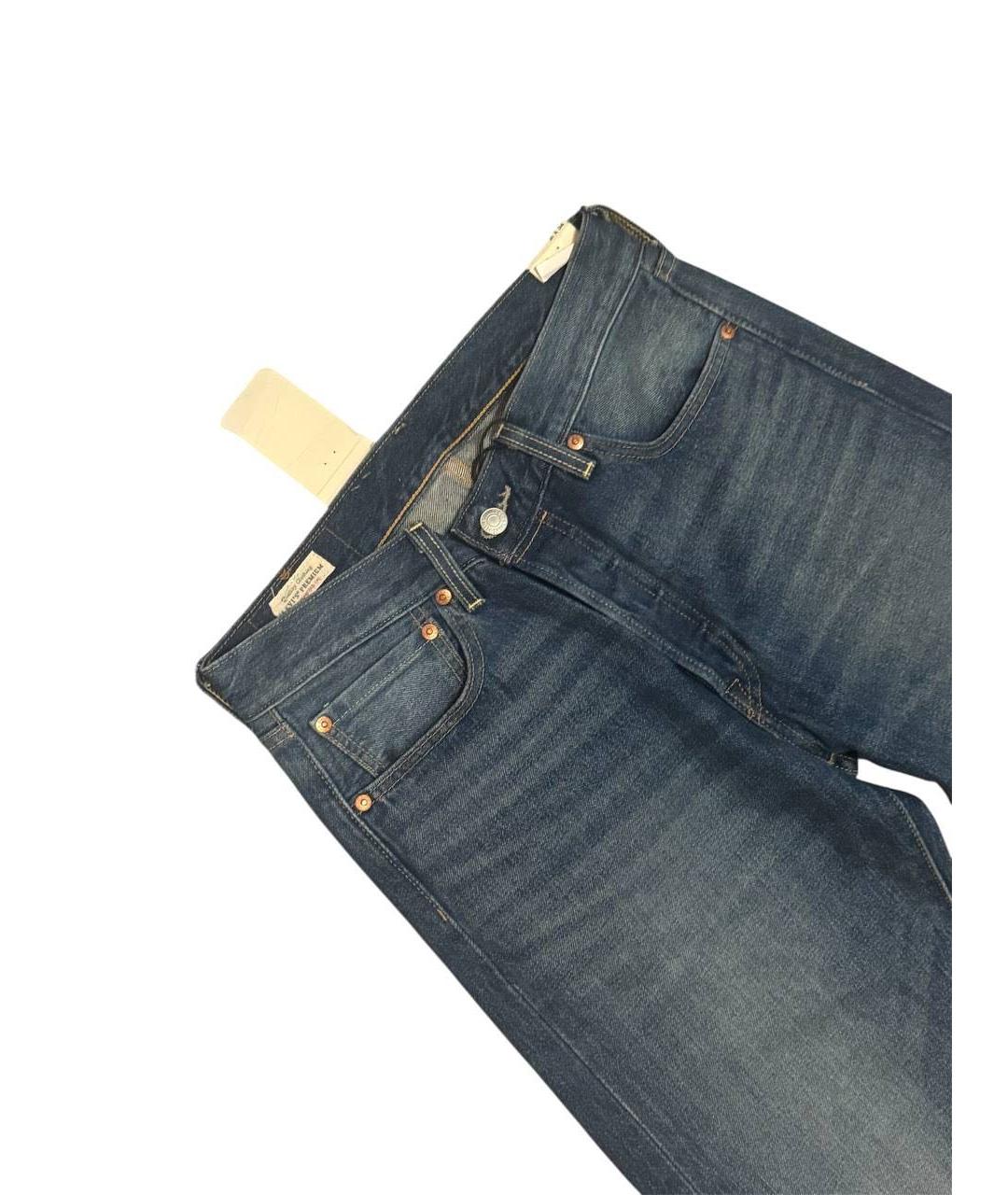 LEVI'S Синие хлопковые прямые джинсы, фото 3