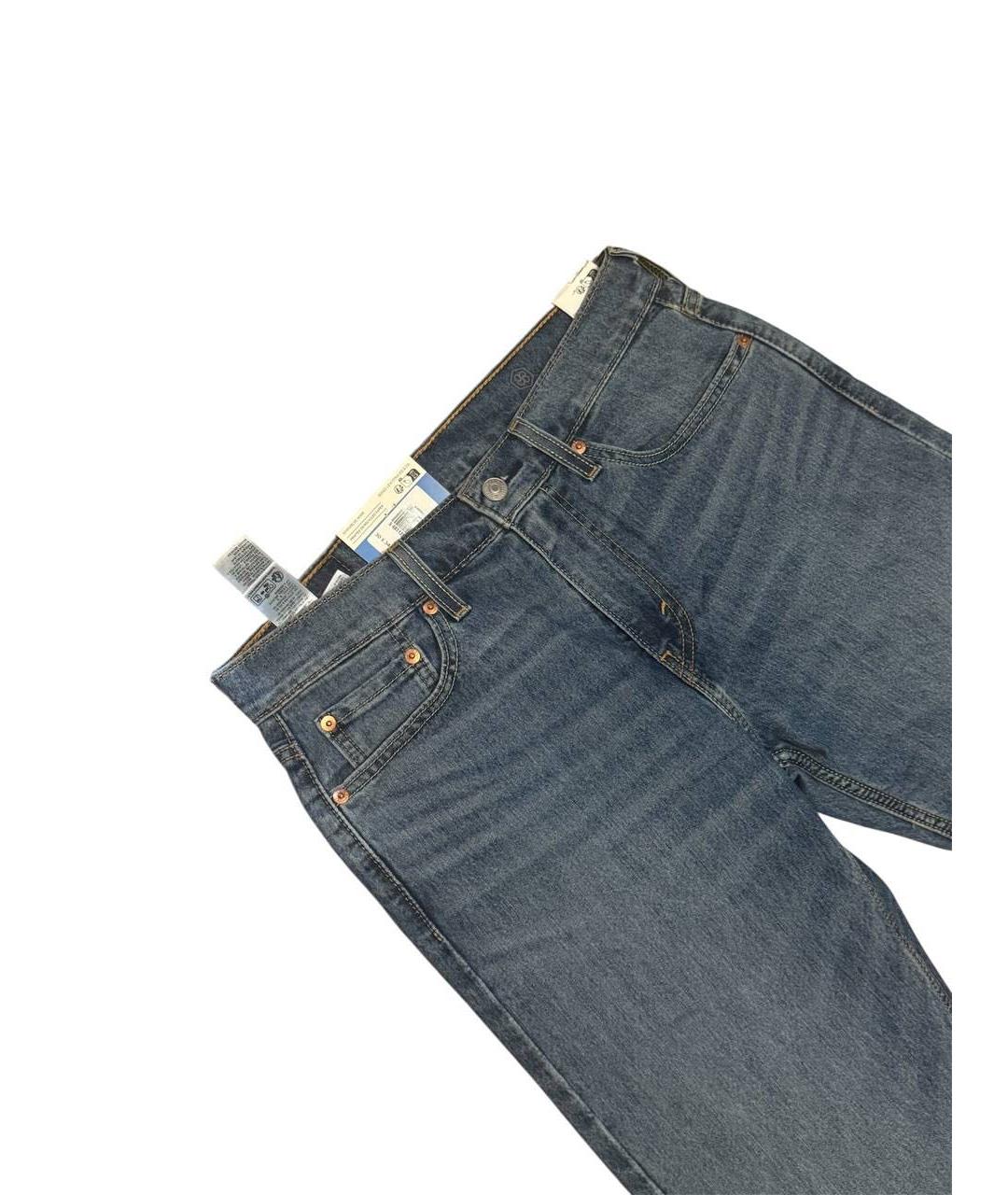 LEVI'S Синие хлопковые прямые джинсы, фото 3