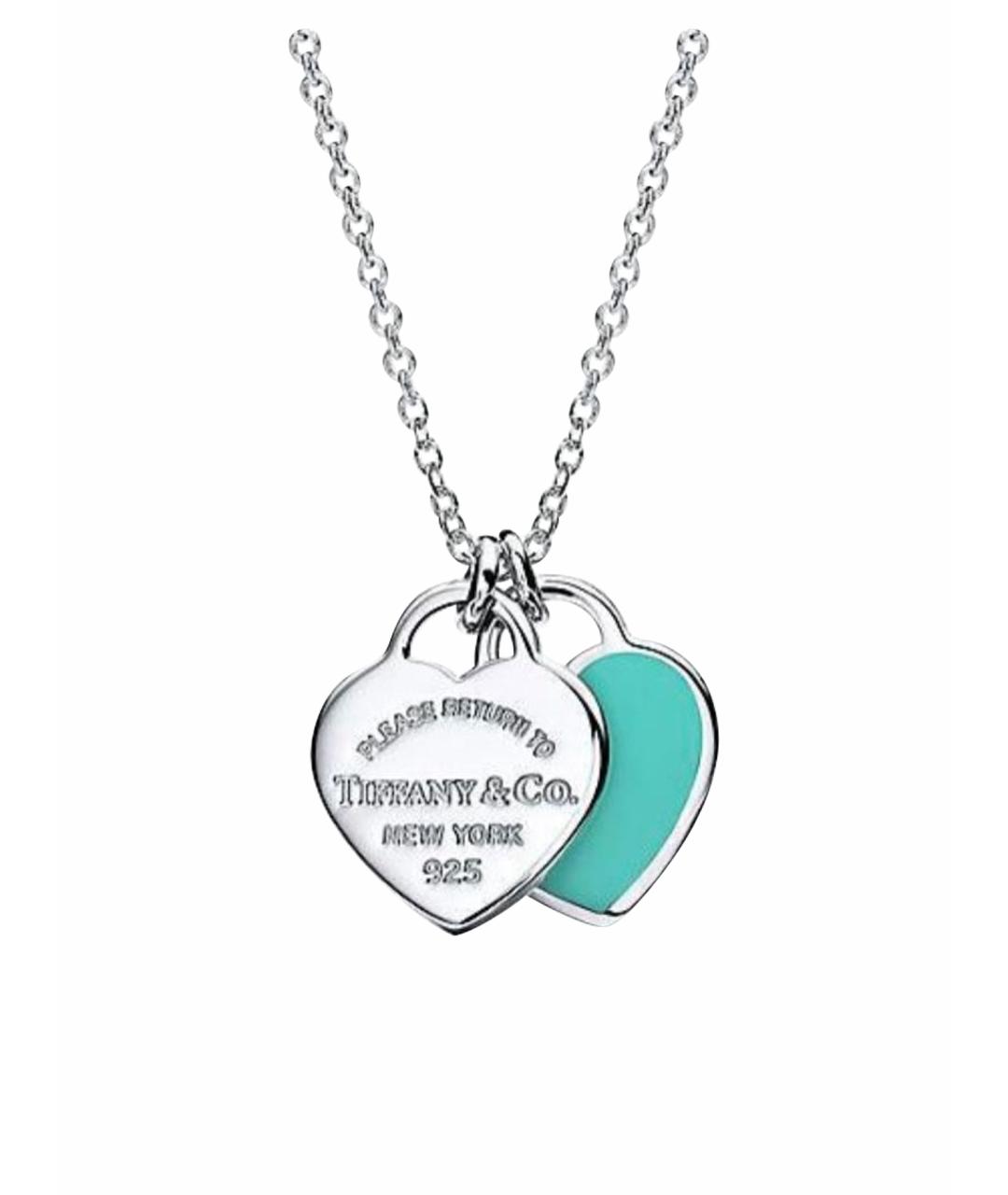 TIFFANY&CO Голубая серебряная подвеска, фото 1