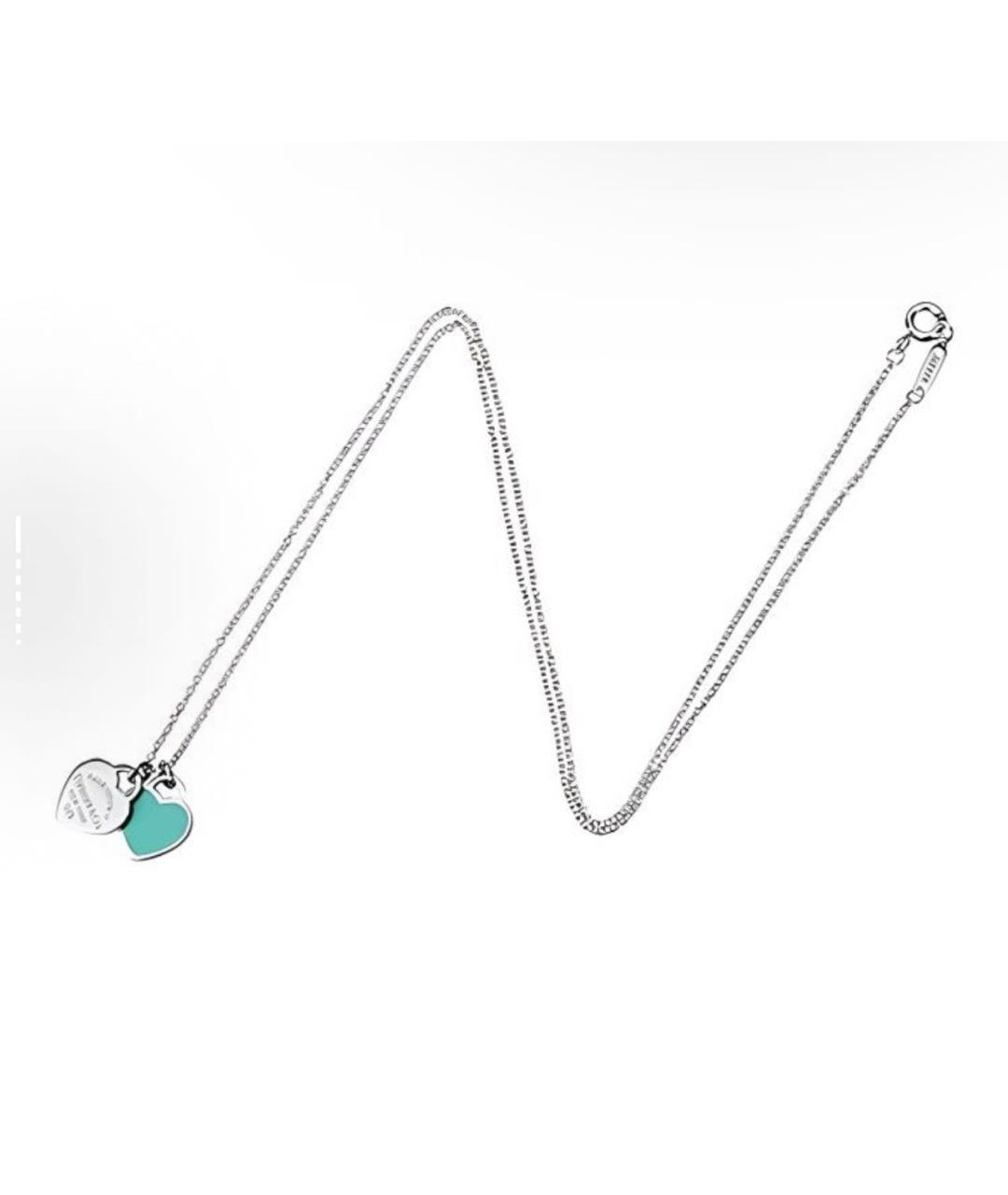 TIFFANY&CO Голубая серебряная подвеска, фото 3