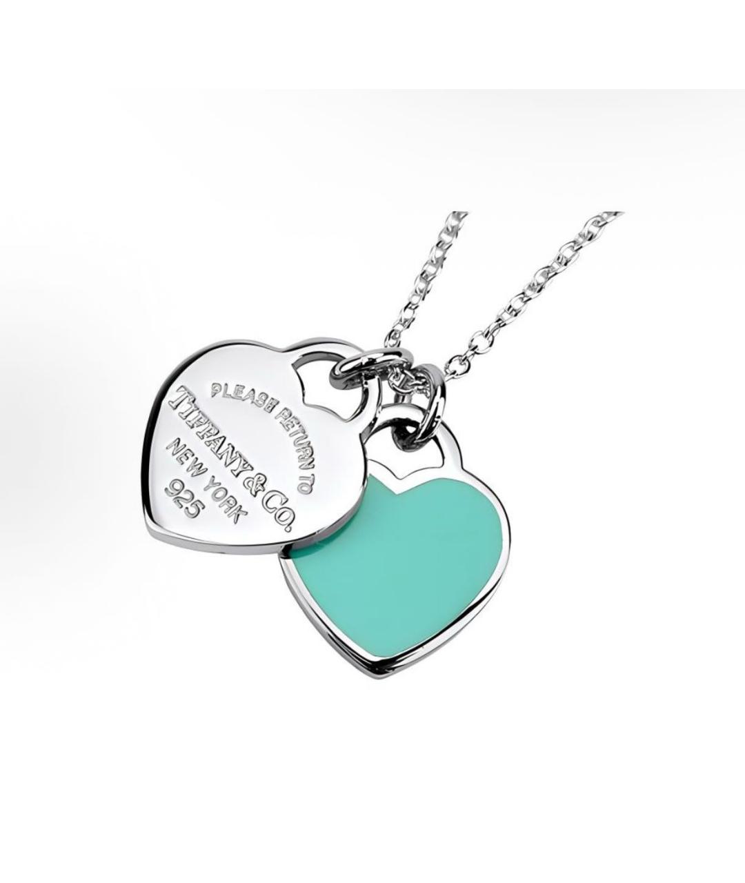 TIFFANY&CO Голубая серебряная подвеска, фото 2