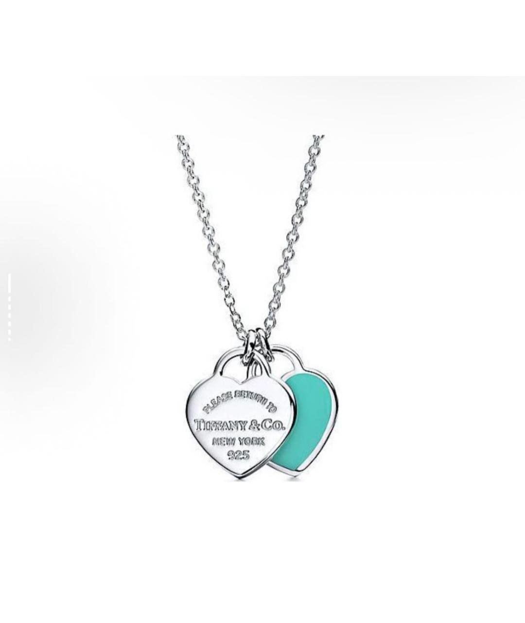 TIFFANY&CO Голубая серебряная подвеска, фото 4