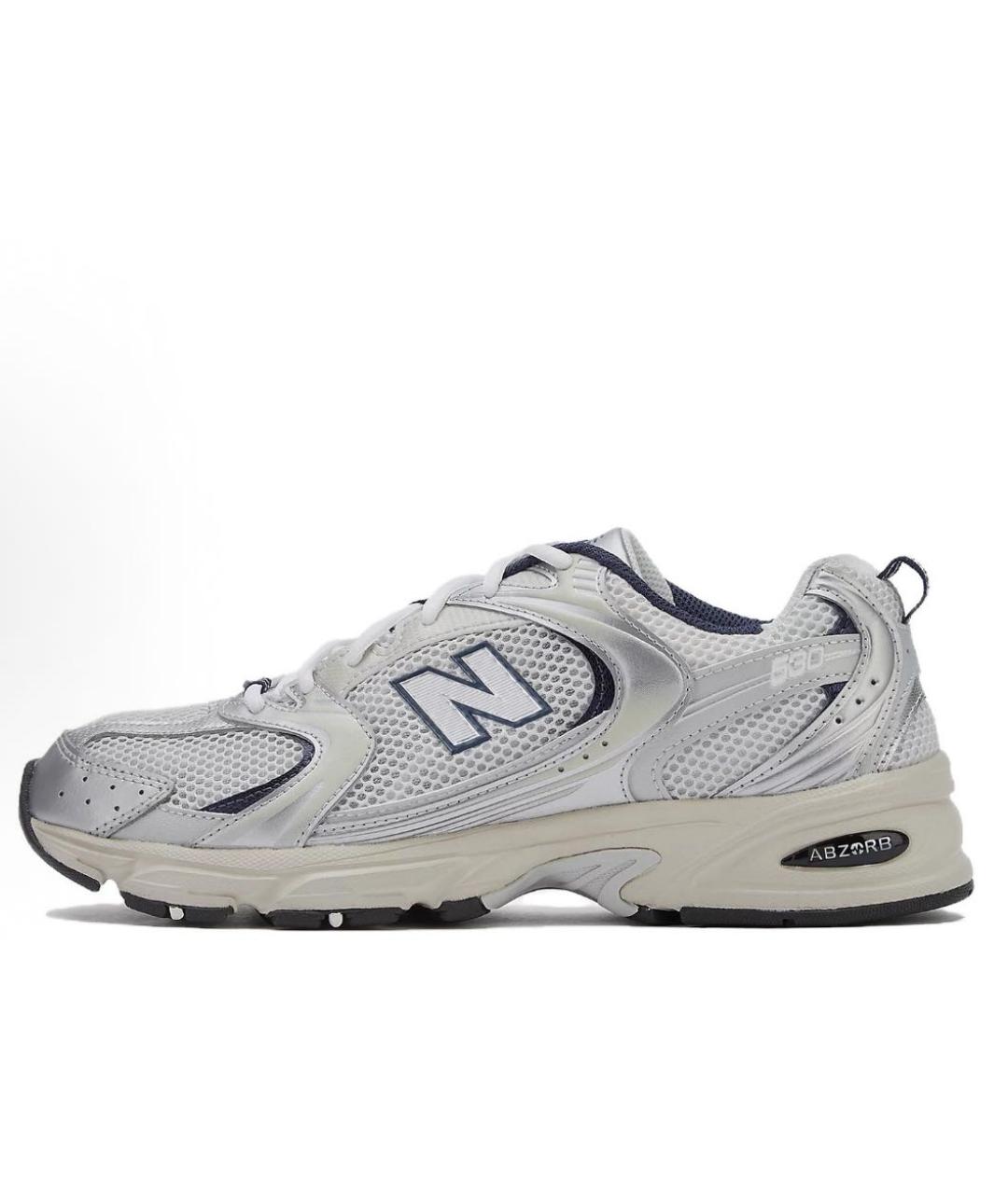 NEW BALANCE Серебряные низкие кроссовки / кеды, фото 3