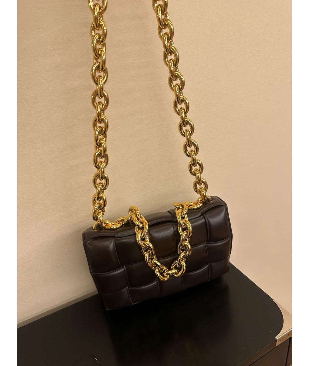BOTTEGA VENETA Коричневая кожаная сумка через плечо, фото 2