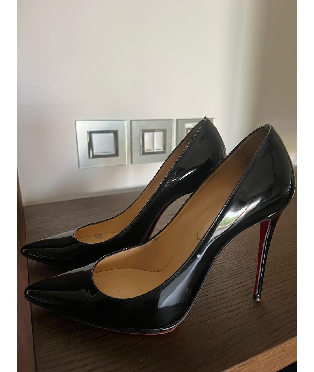 CHRISTIAN LOUBOUTIN Черные туфли из лакированной кожи, фото 3