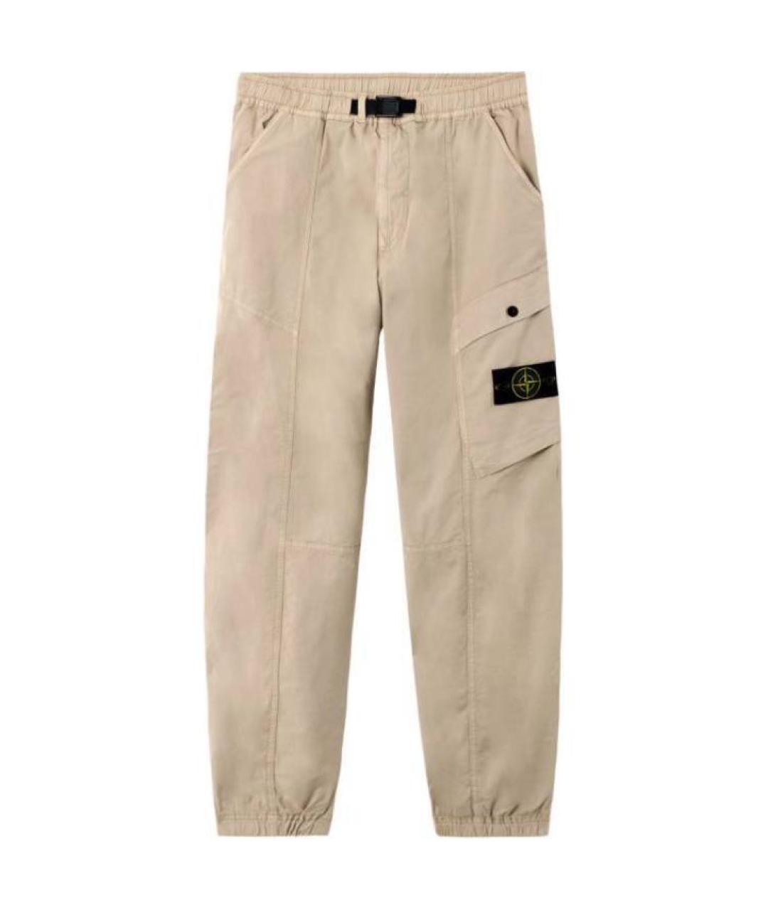 STONE ISLAND Бежевые повседневные брюки, фото 1