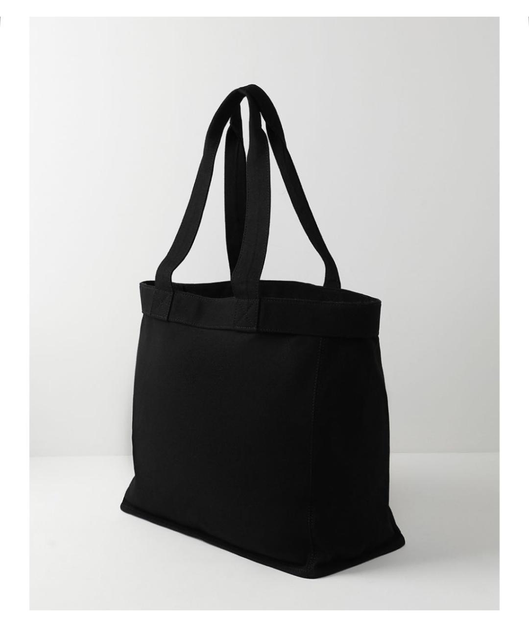 HUGO Черная хлопковая сумка тоут, фото 2