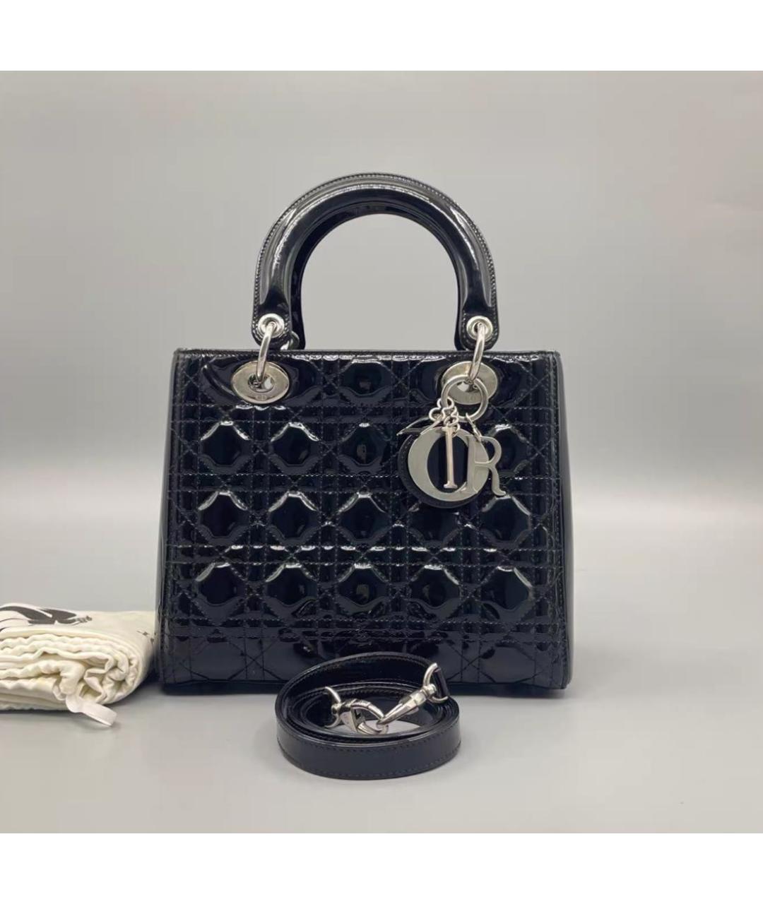 CHRISTIAN DIOR Сумка с короткими ручками из лакированной кожи, фото 6