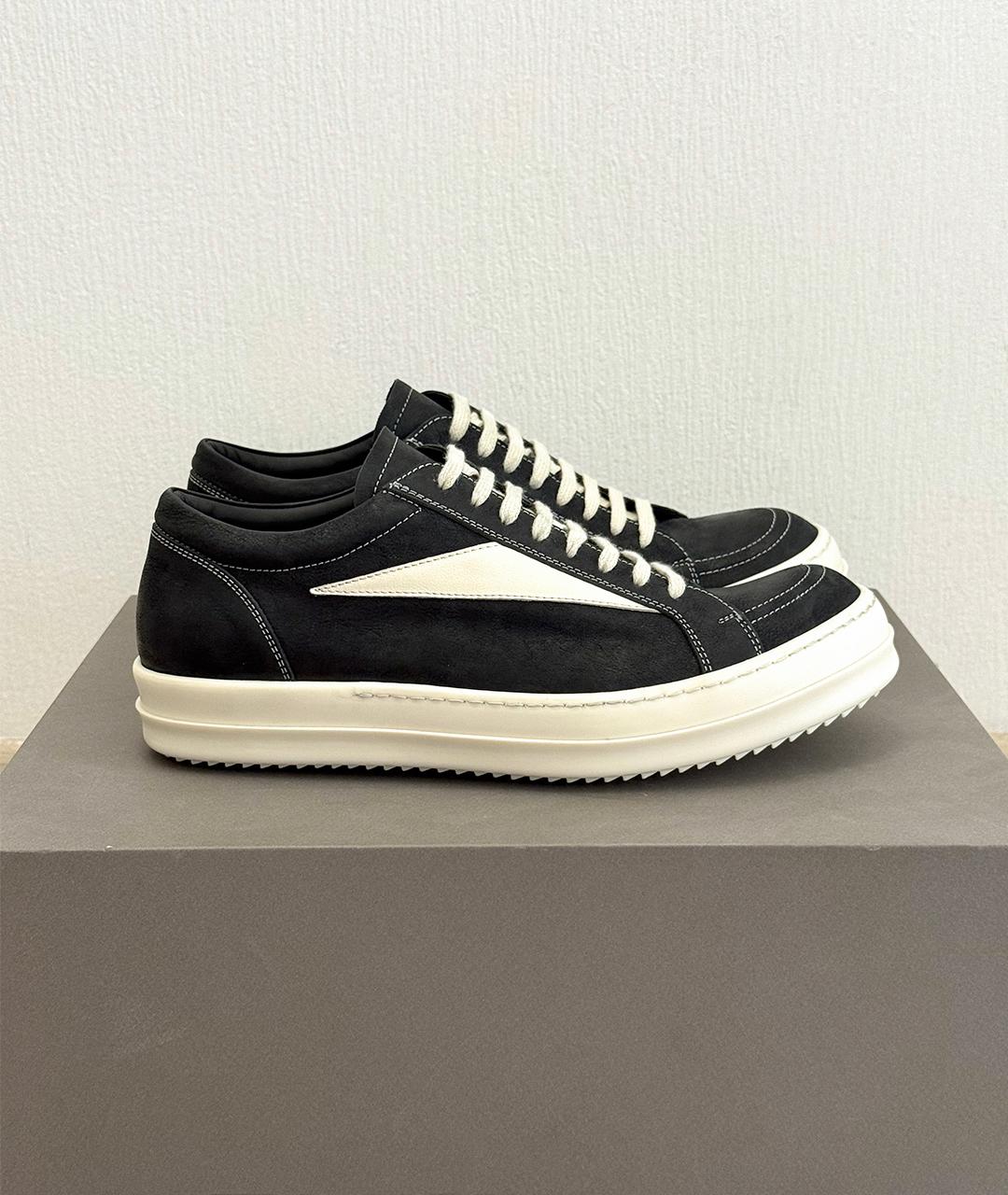 RICK OWENS Черные кожаные кеды, фото 7