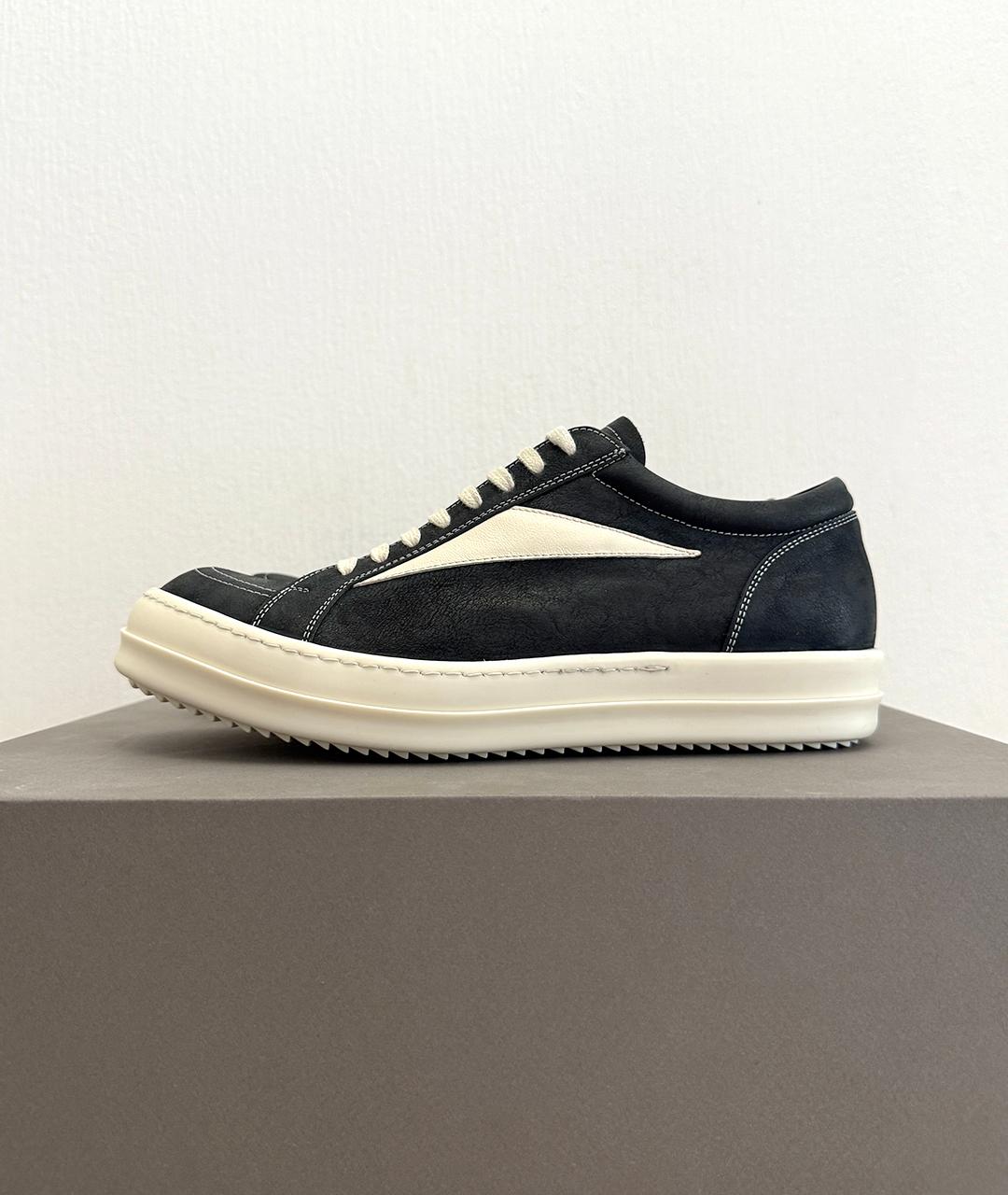 RICK OWENS Черные кожаные кеды, фото 5