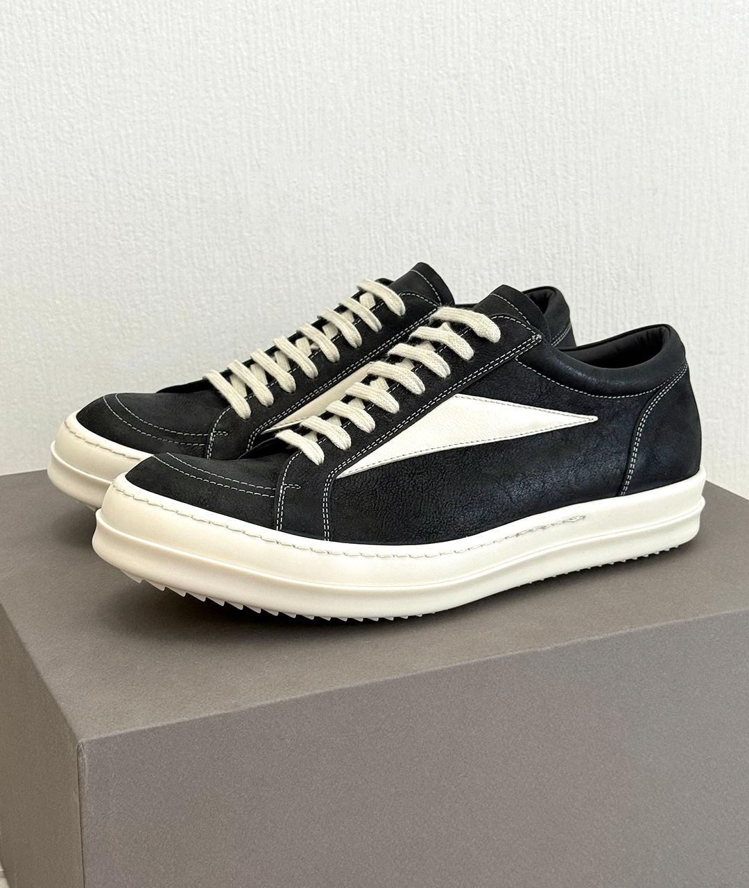 RICK OWENS Черные кожаные кеды, фото 2