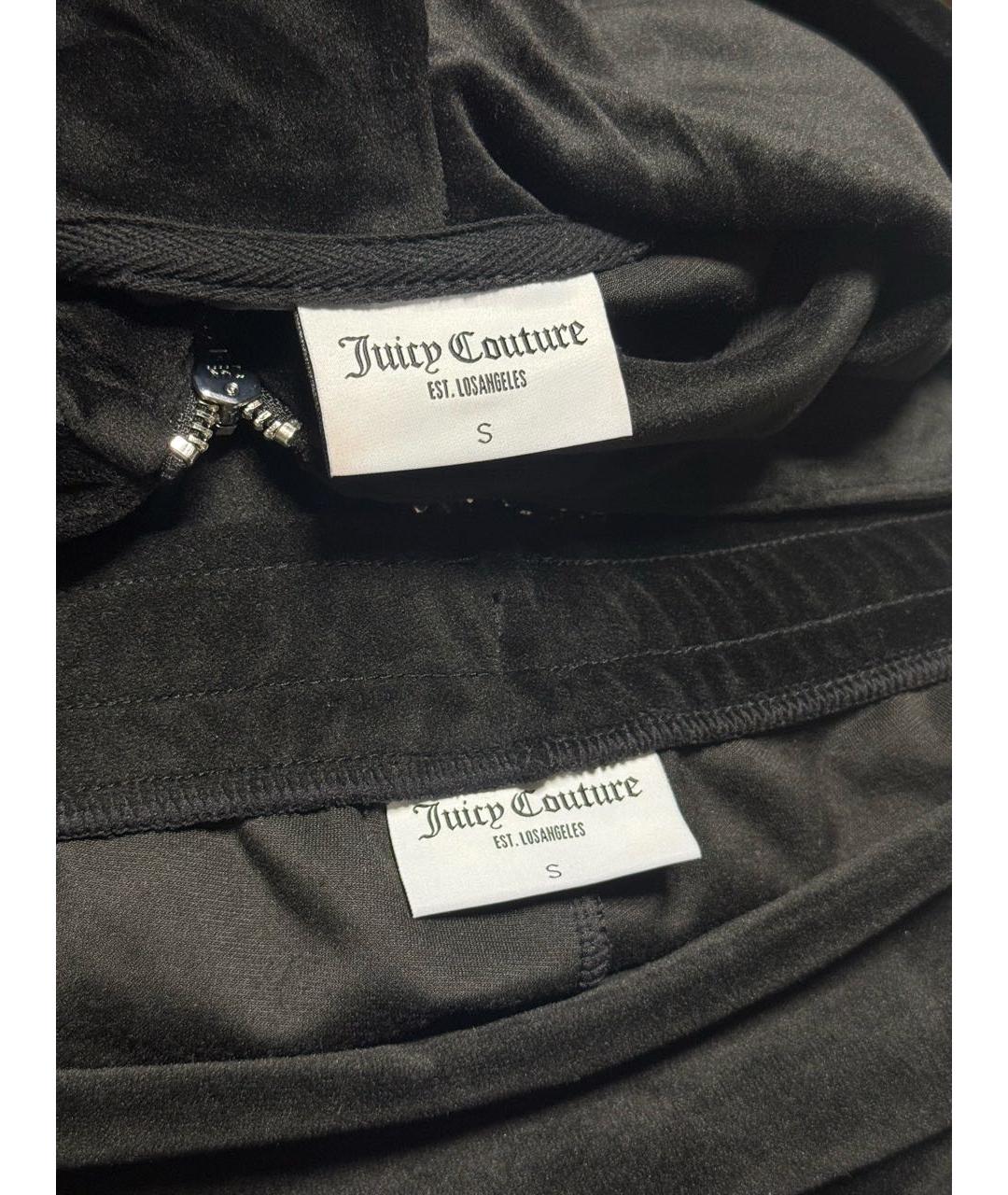 JUICY COUTURE Черный велюровый костюм с брюками, фото 3