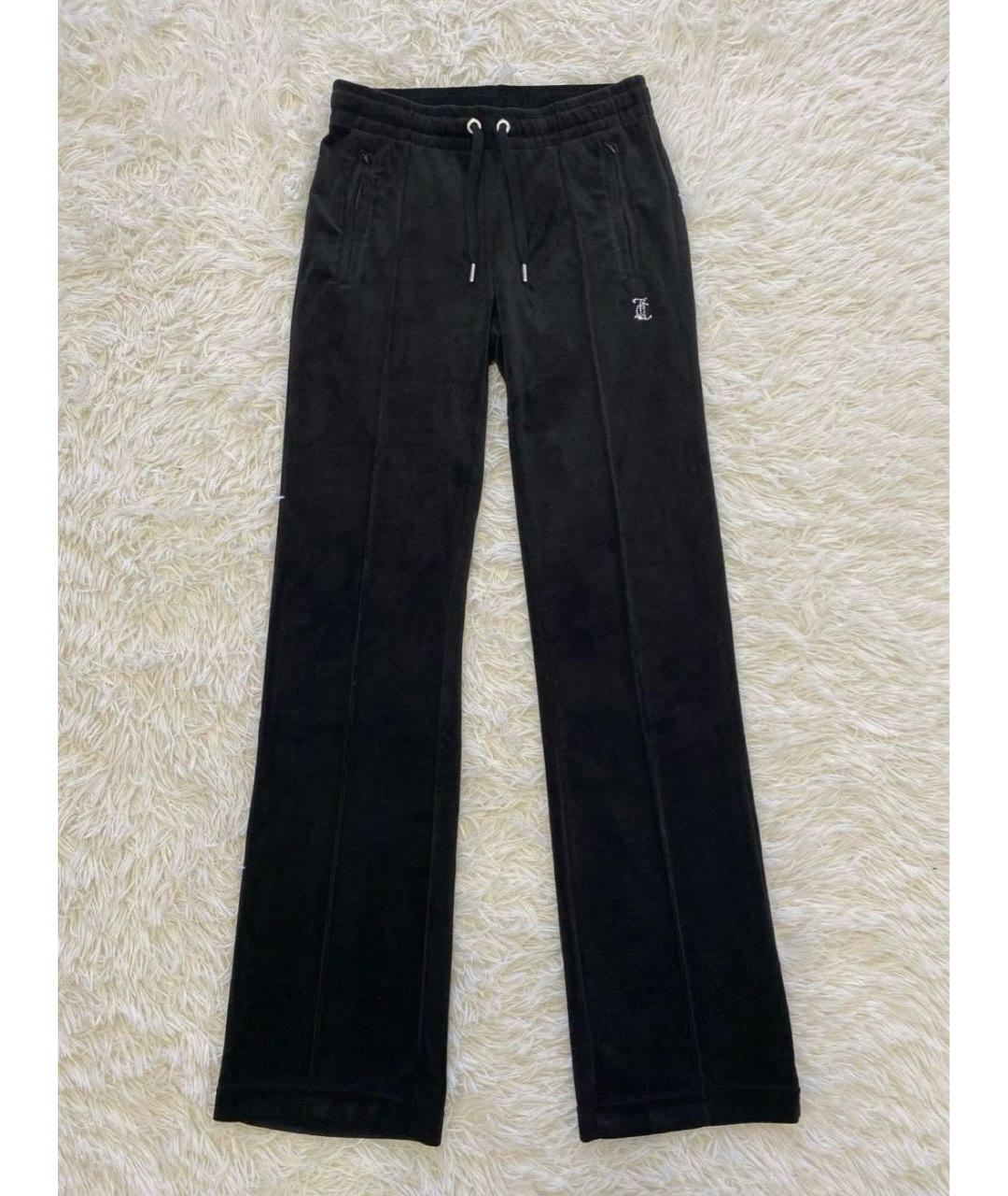 JUICY COUTURE Черный велюровый костюм с брюками, фото 2