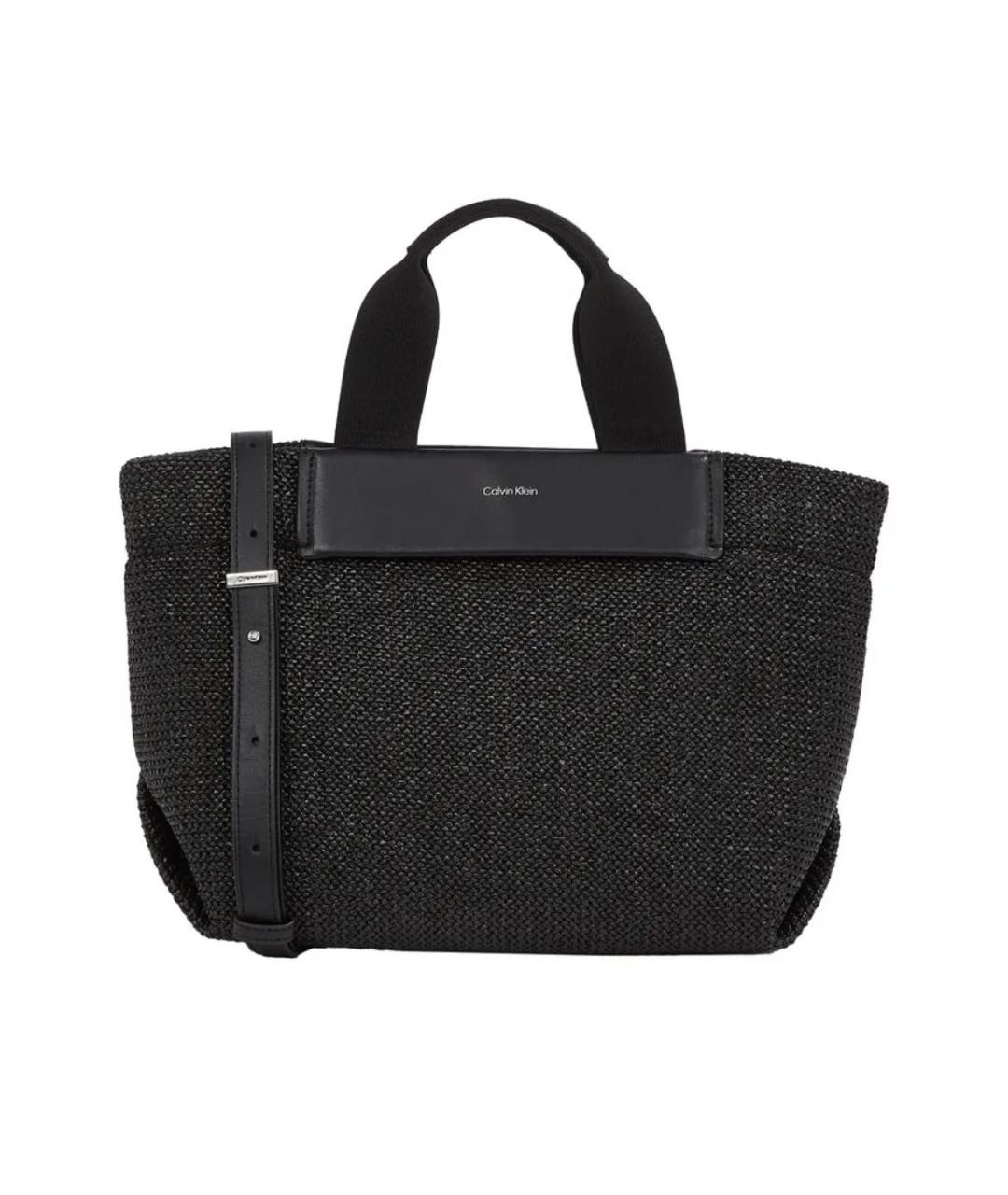 CALVIN KLEIN Черная сумка тоут, фото 1