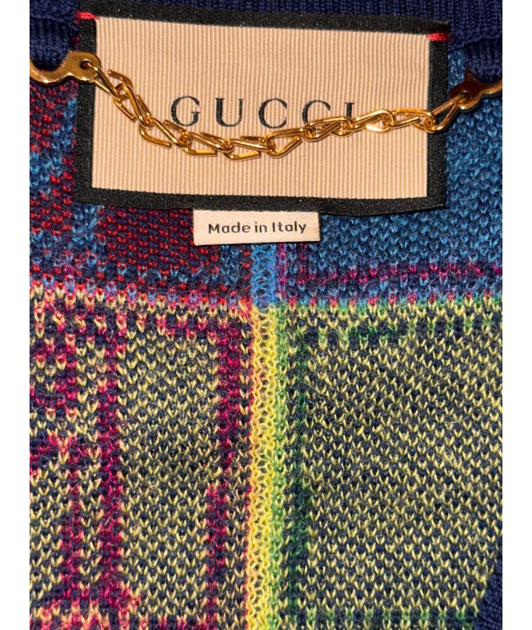 GUCCI Мульти шерстяной кардиган, фото 2